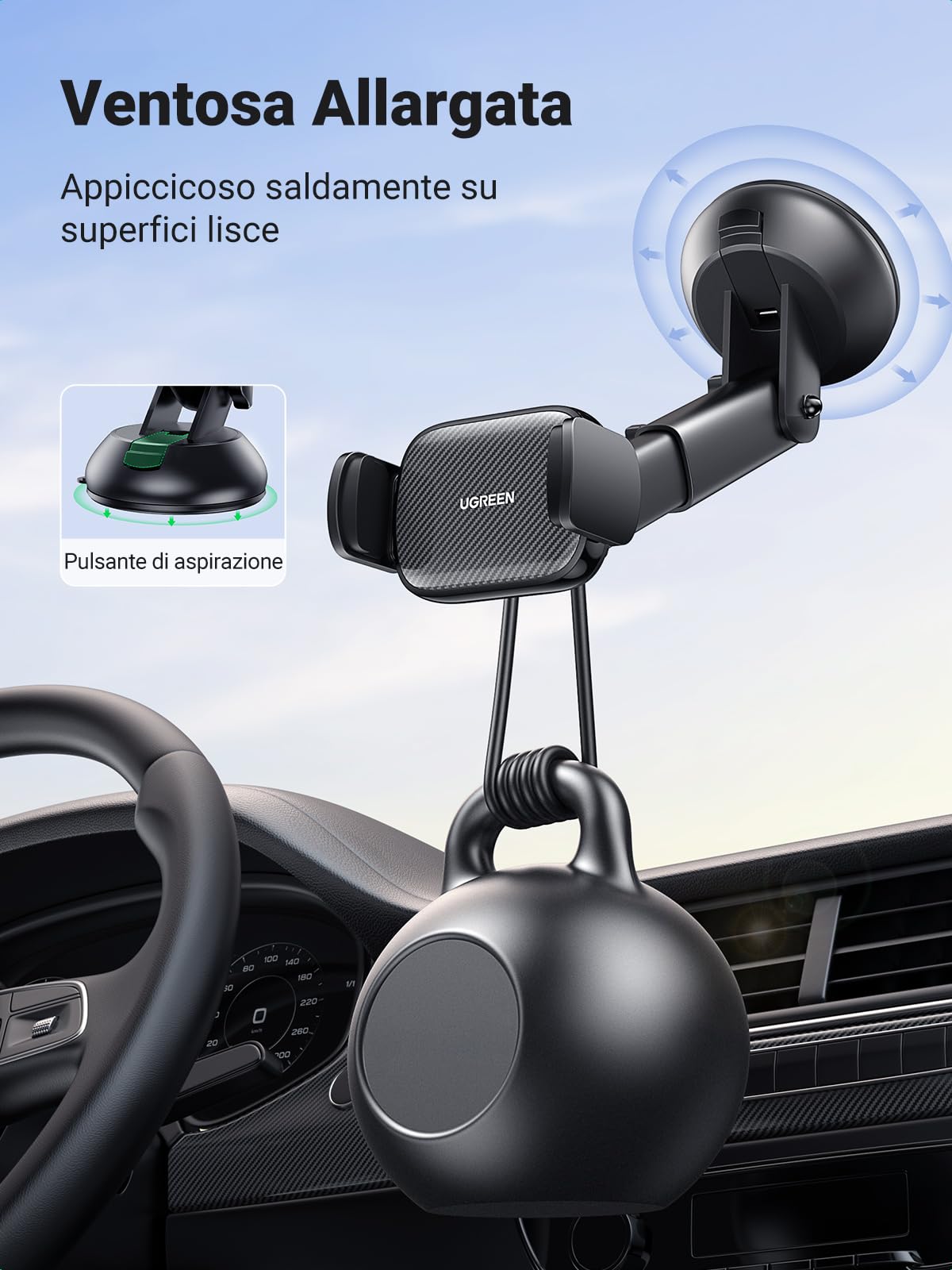 ugreen-supporto-telefono-auto-da-cruscotto-a-ventosa-4-7-7-12 image 3