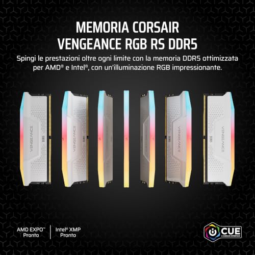 corsair-vengeance-rgb-rs-ddr5-16gb-2-x-8gb-5200mhz-cl40-bianco-amd-expo-e-intel- image 8