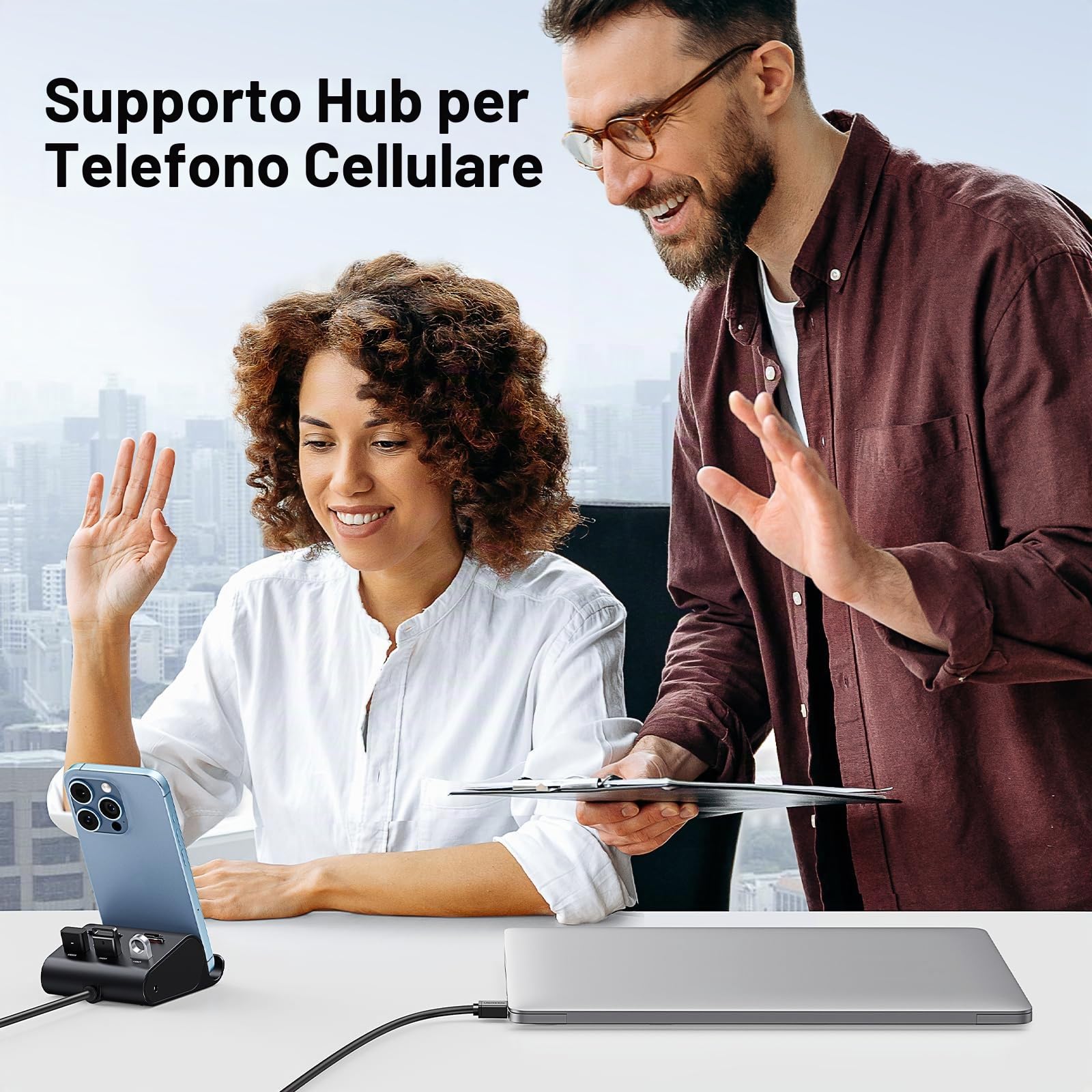 ugreen-hub-usb-3-0-3-porte-lettore-schede-sd-tf-ms-m2-con-cavo-1m image 5