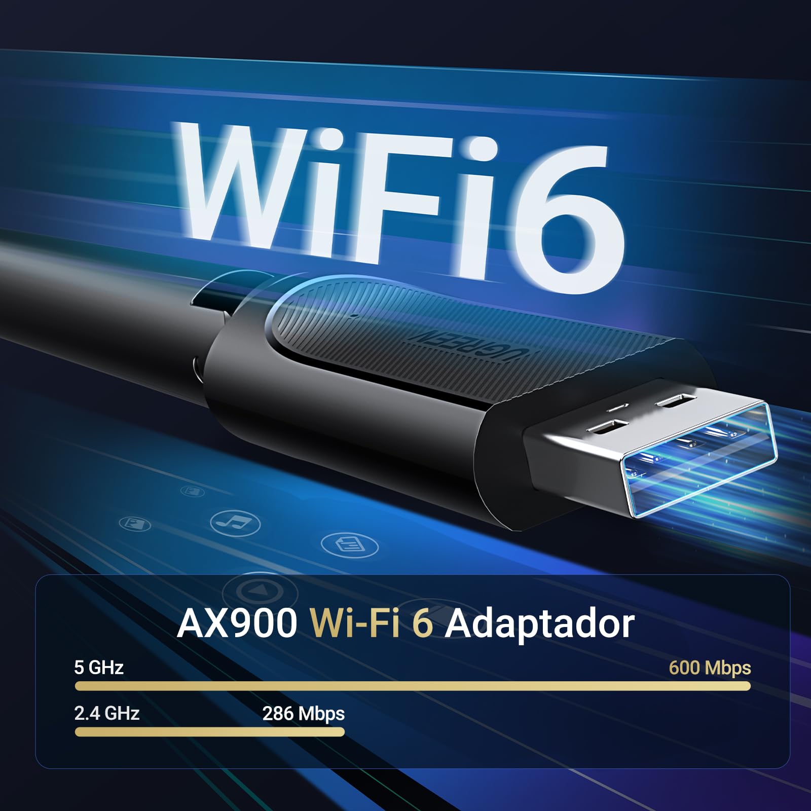 ugreen-adattatore-usb-wifi-6-ax900-dual-band-2-4-5ghz-antenna-6dbi image 2