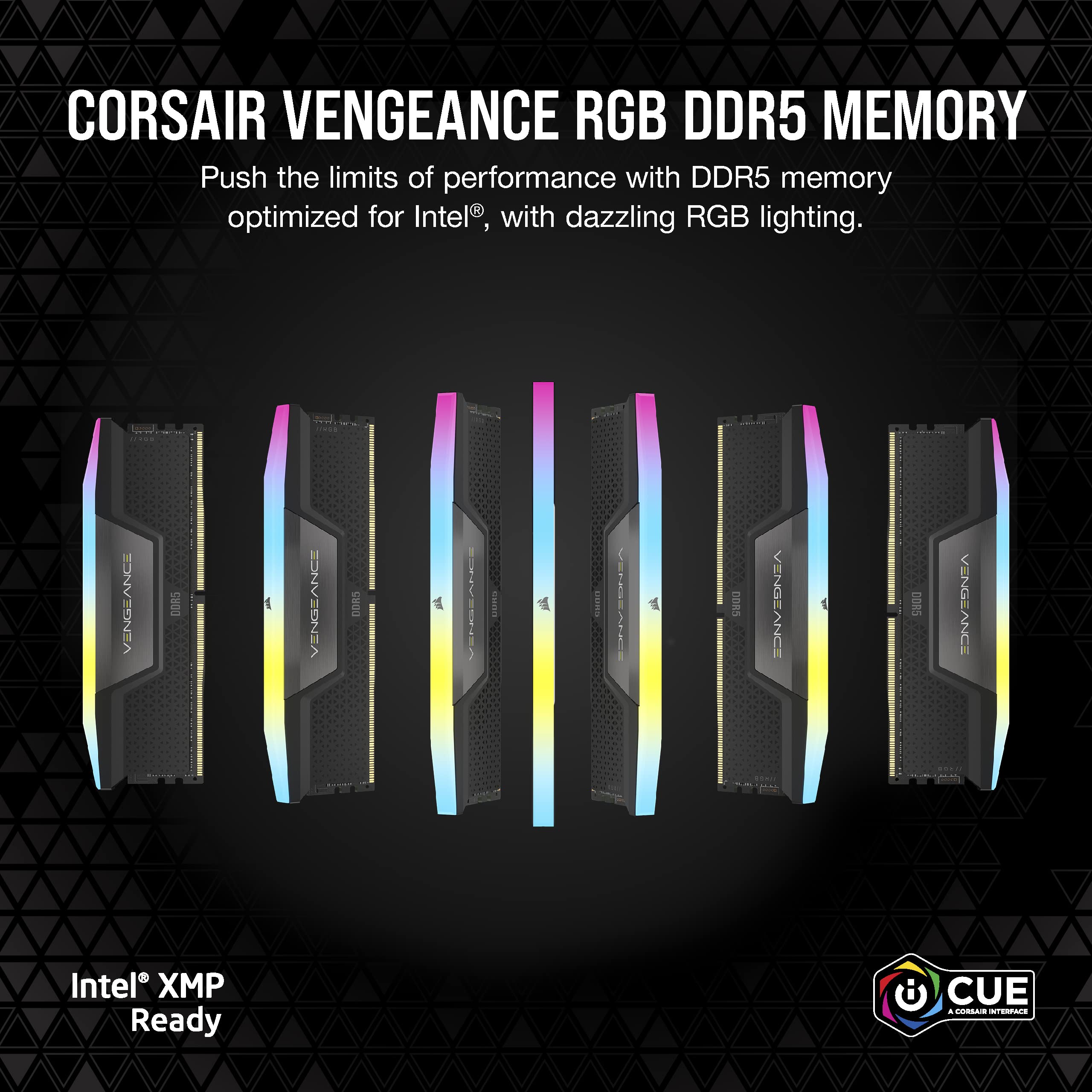 corsair-vengeance-rgb-ddr5-96gb-4x24gb-6400mhz-intel-xmp-3-0-cl32-memoria-deskto image 2