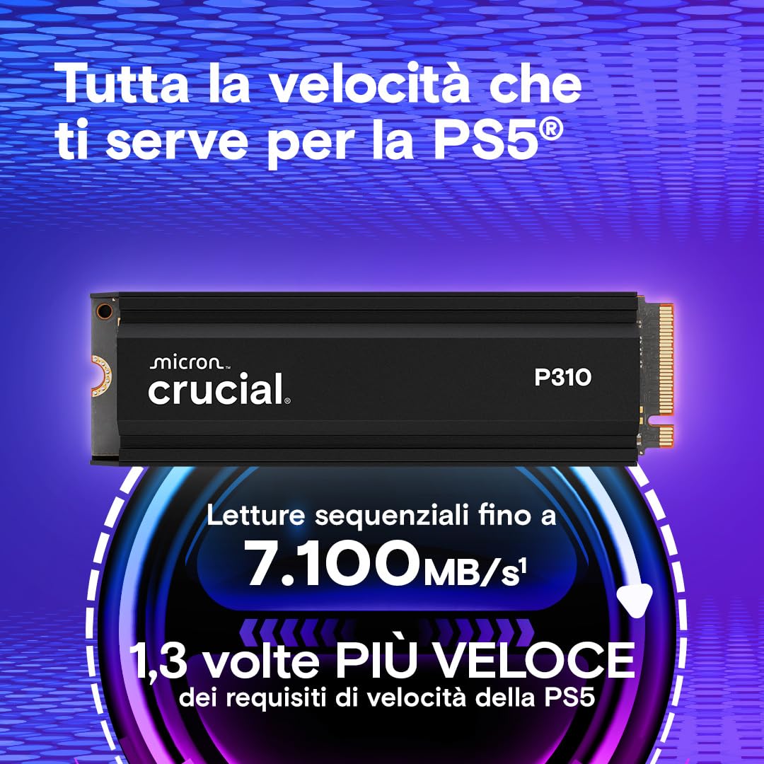 crucial-p310-2tb-ssd-nvme-gen4-m-2-con-dissipatore-per-ps5-ct2000p310ssd5-01 image 2