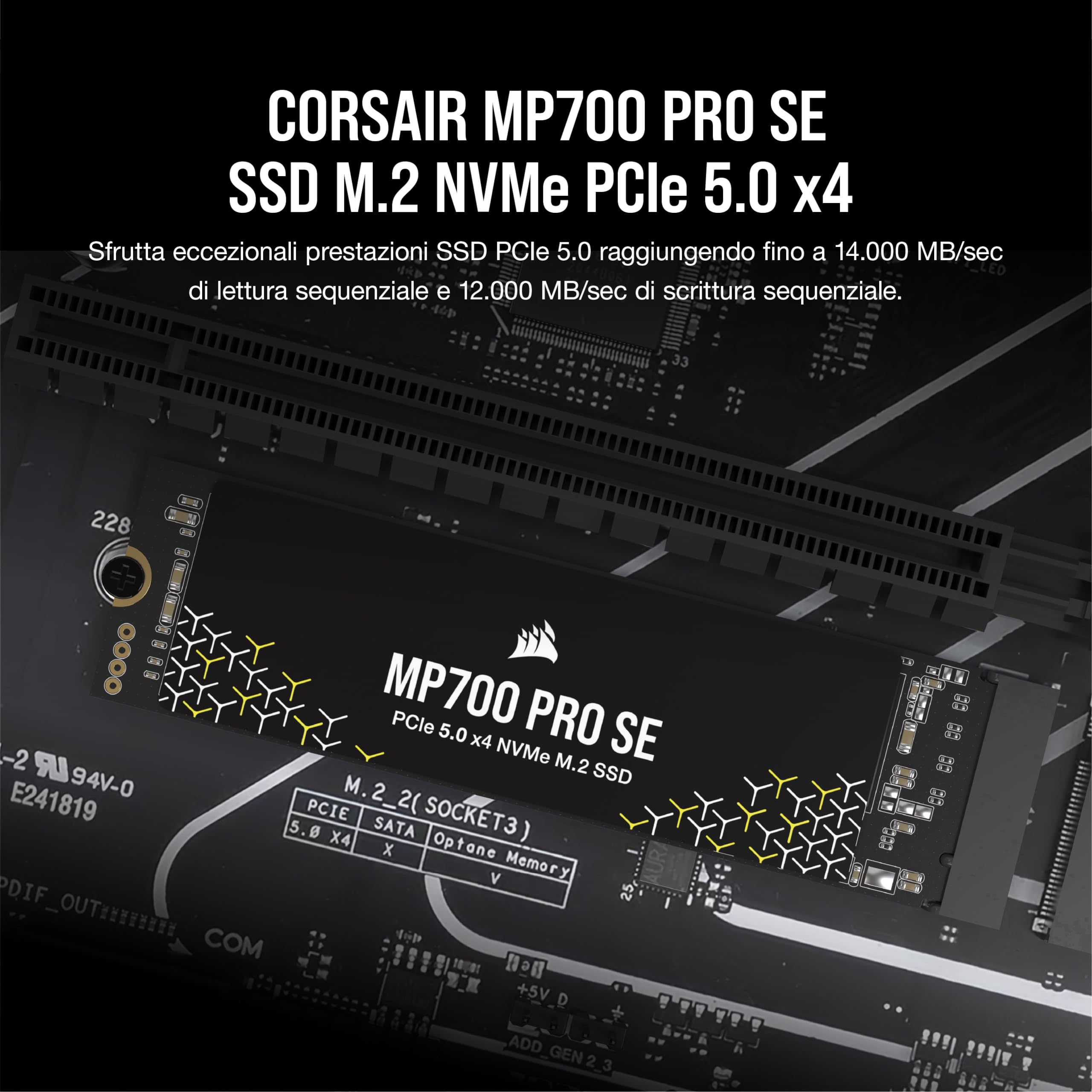 corsair-mp700-pro-se-4tb-m-2-2280-pcie-gen5-x4-nvme-2-0-ssd-nero image 2