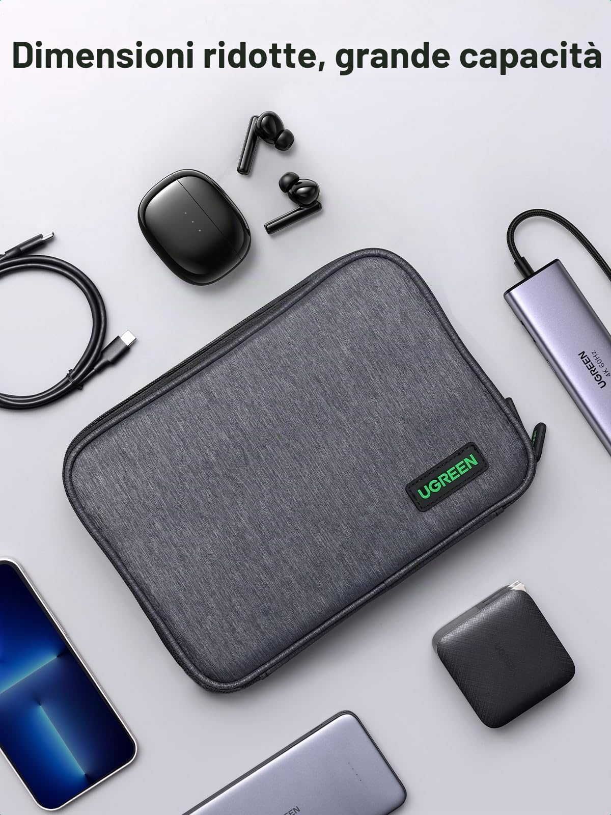 ugreen-organizer-cavi-borsa-da-viaggio-singolo-strato-per-ipad-mini-e-accessori image 3