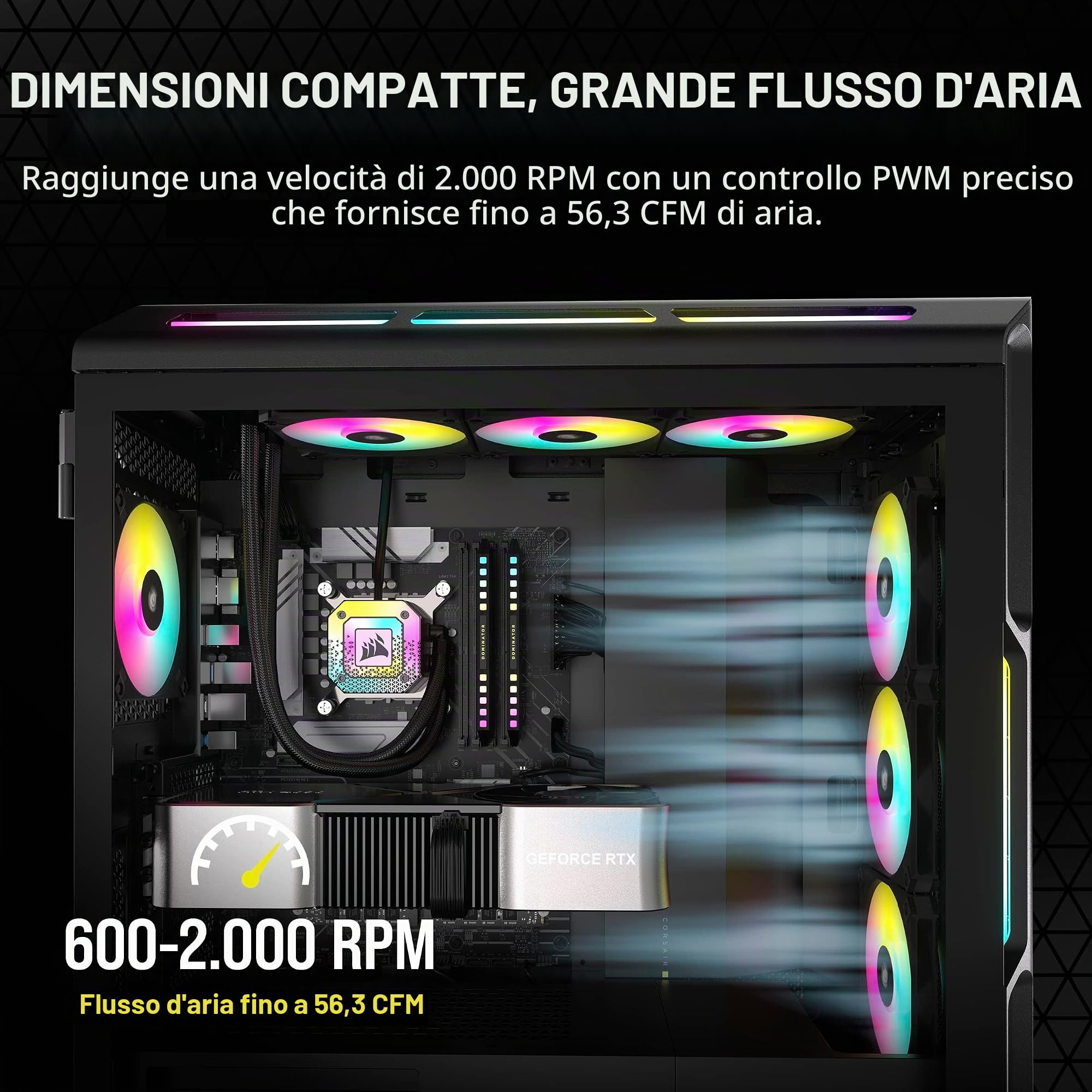 corsair-af120-rgb-slim-ventola-pwm-120mm-sottile-nero image 4