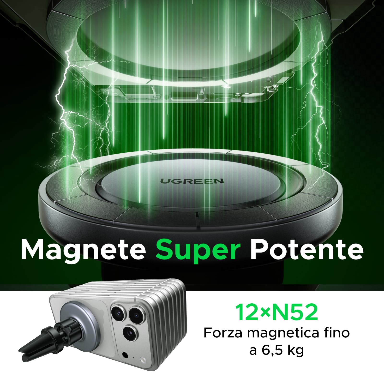 ugreen-supporto-telefono-auto-magnetico-magsafe-con-clip-bocchetta image 2