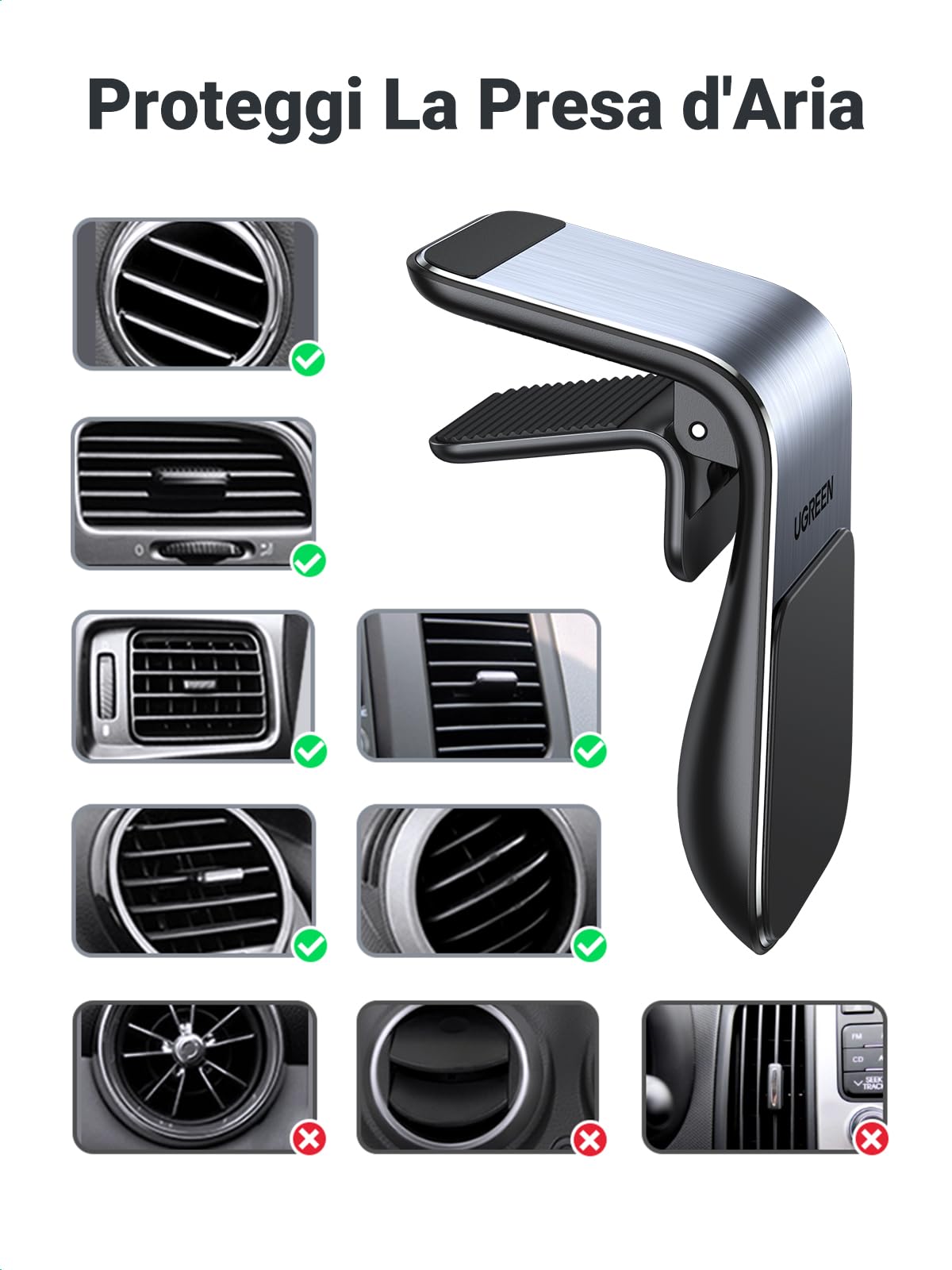 ugreen-supporto-telefono-auto-magnetico-per-bocchetta-aria-4-7-7-2-pollici-rotaz image 2