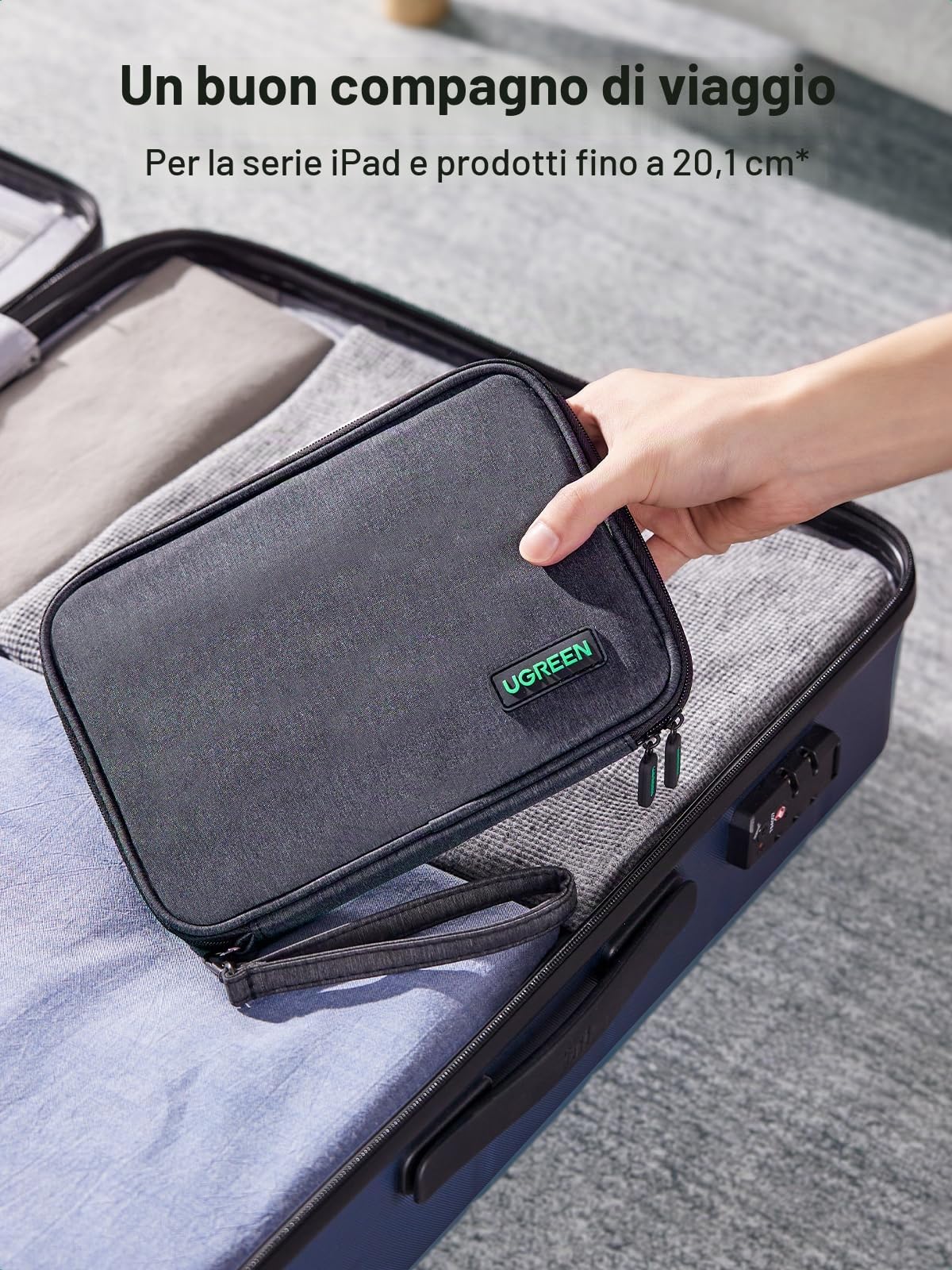 ugreen-organizer-cavi-borsa-da-viaggio-singolo-strato-per-ipad-mini-e-accessori image 7