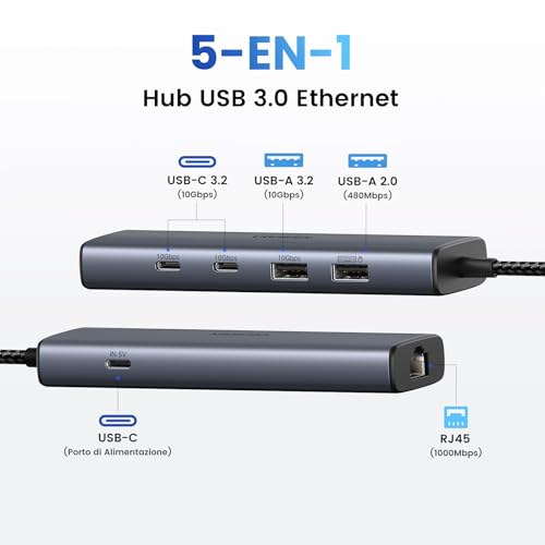 ugreen-hub-ethernet-usb-a-6-in-1-lan-gigabit-1000mbps-2x-usb-c-3-2-10gbps image 7