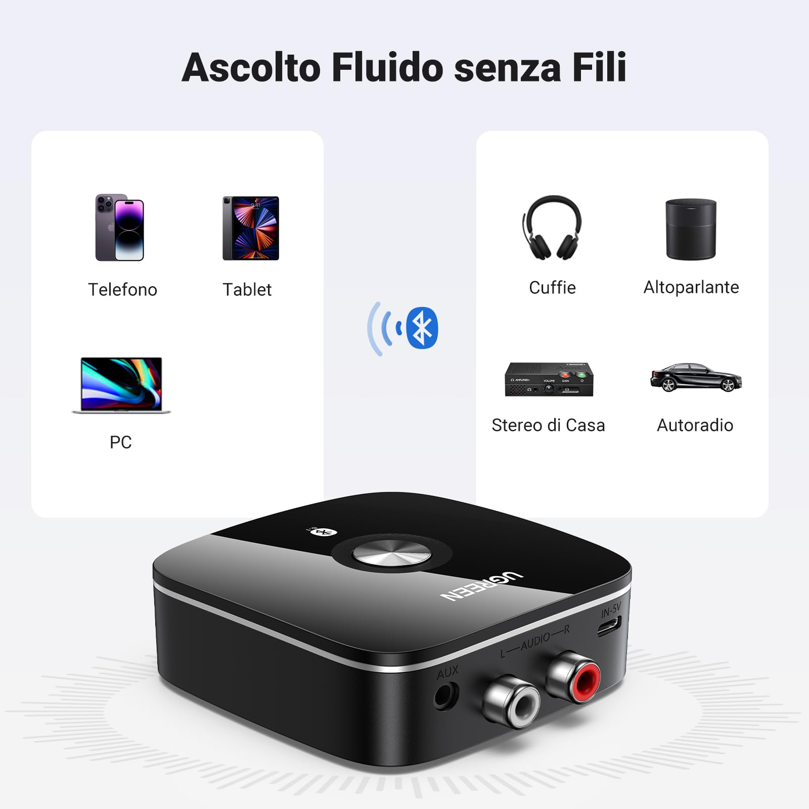 ugreen-ricevitore-bluetooth-5-1-audio-aptx-hd-rca-aux-3-5mm image 7
