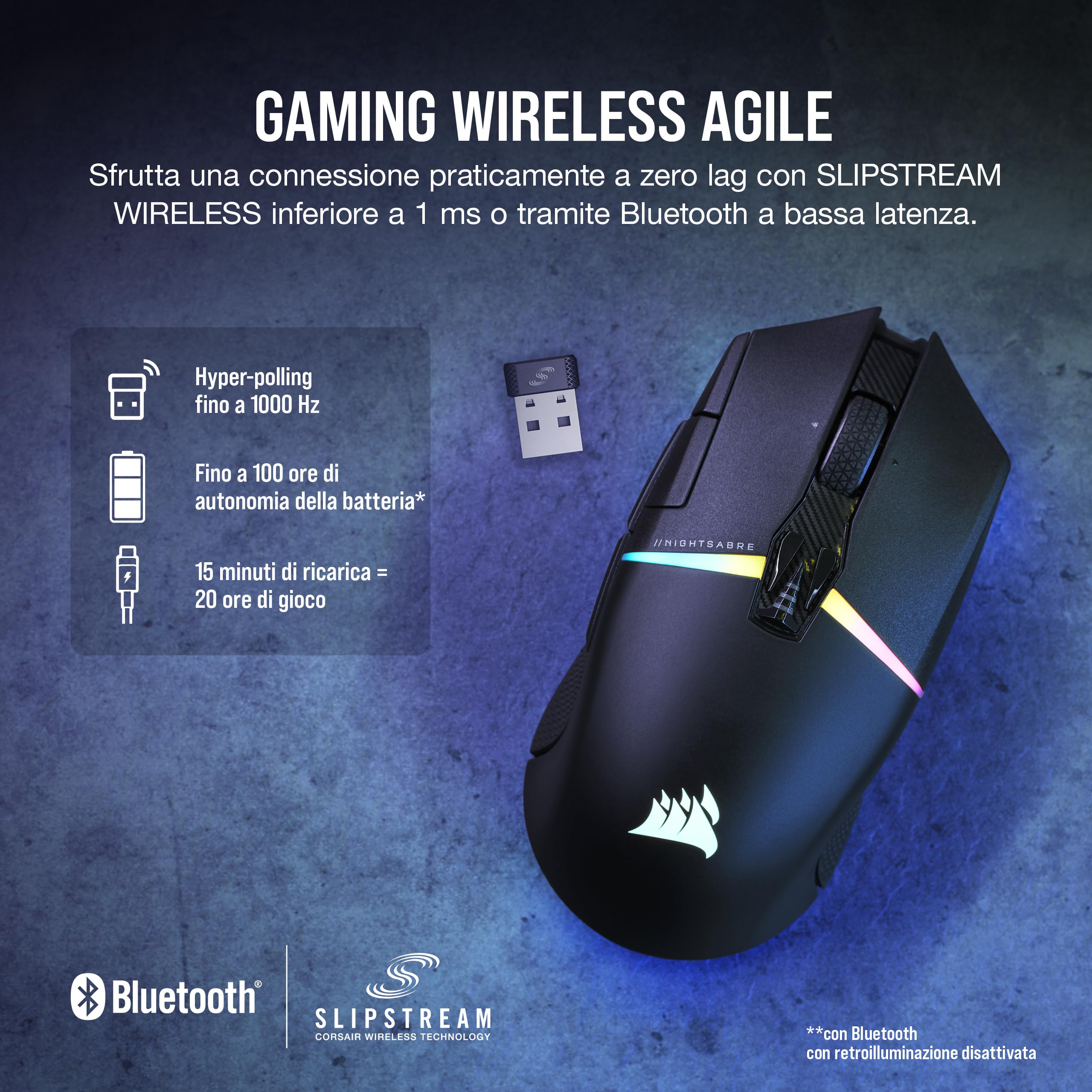 corsair-nightsabre-rgb-wireless-mouse-da-gioco-fps-moba-26000-dpi-nero image 6