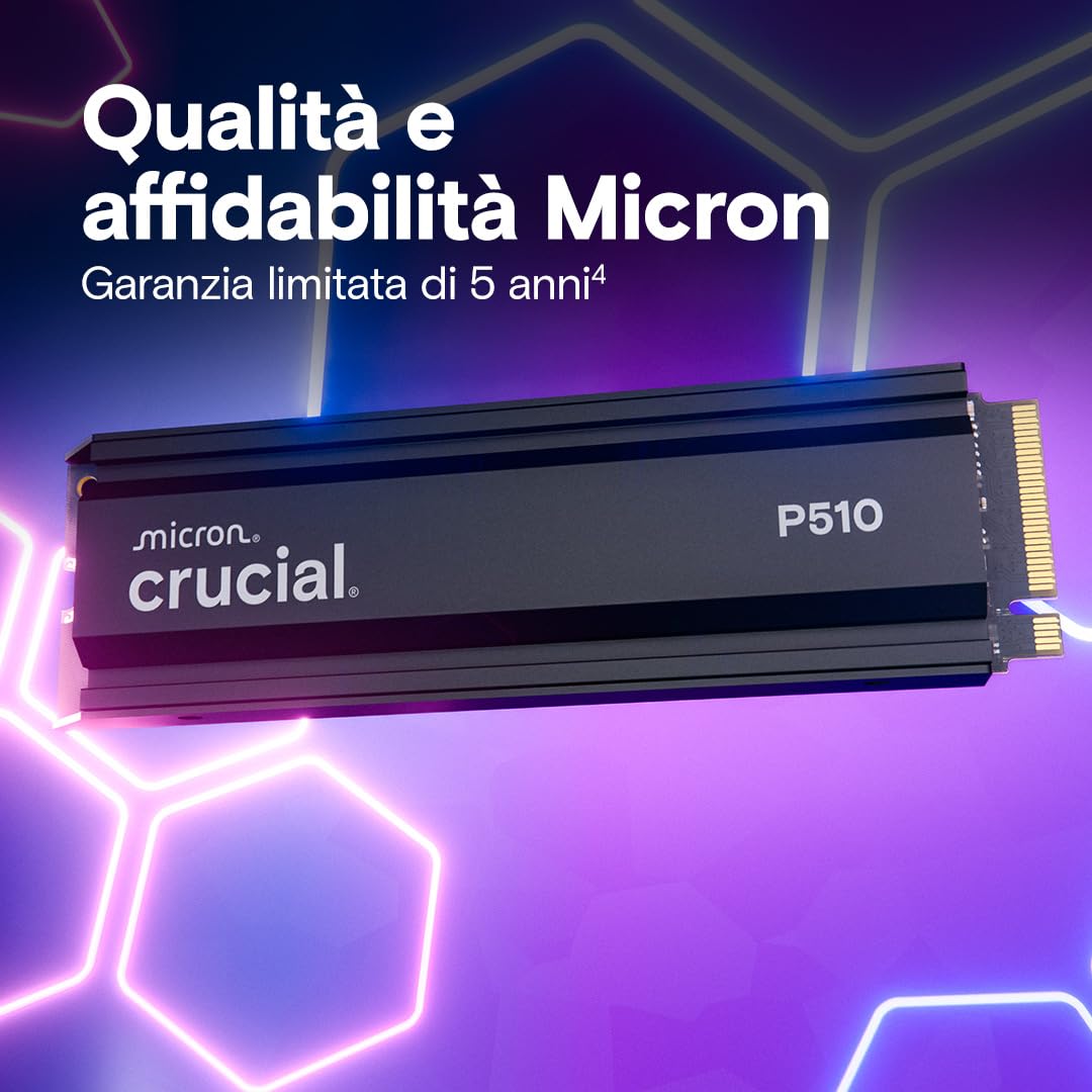 crucial-p510-2tb-ssd-pcie-5-0-gen5-nvme-m-2-con-dissipatore-10000mb-s image 6