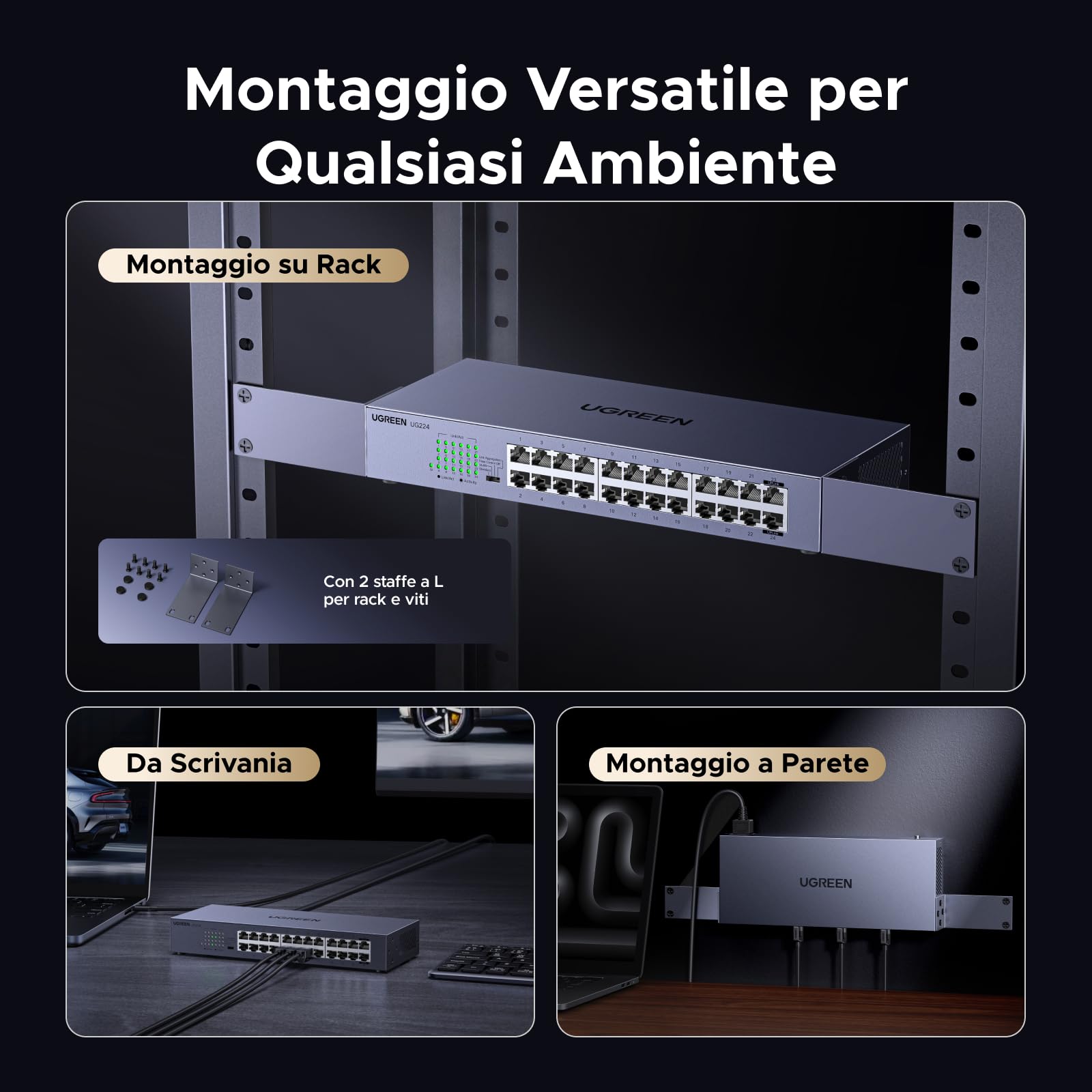 ugreen-switch-ethernet-gigabit-24-porte-rj45-1000mbps-desktop-parete image 4
