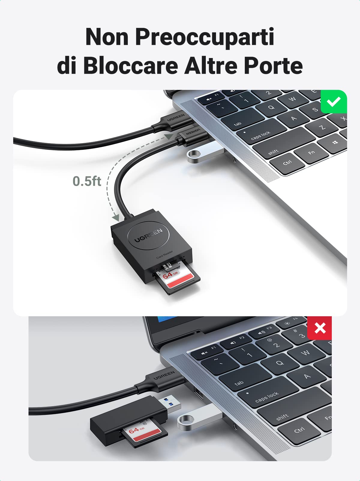 ugreen-usb-3-0-lettore-schede-sd-micro-sd-card-reader-5gbps-otg-con-cavo-15cm image 6