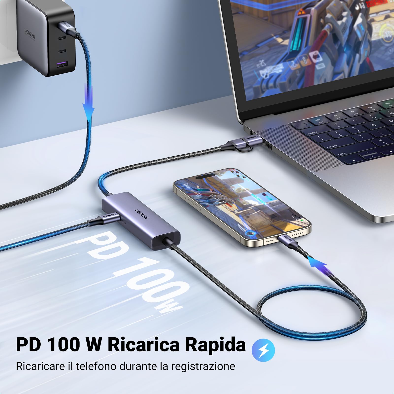 ugreen-scheda-di-acquisizione-video-usb-c-4k-2k-30hz-1080p-60fps-pd-100w image 3