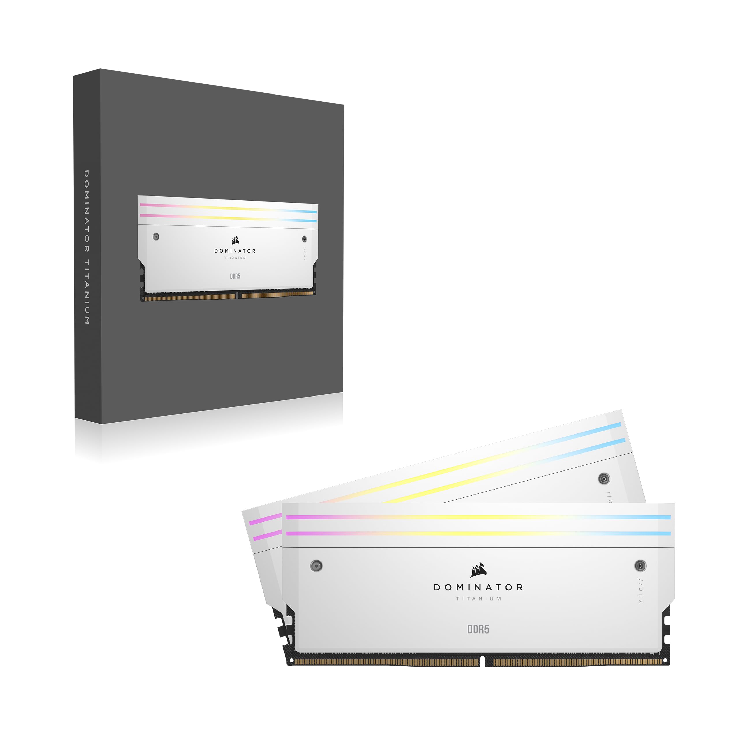 corsair-dominator-titanium-rgb-ddr5-96gb-2x48gb-6600mhz-cl32-bianca image 6