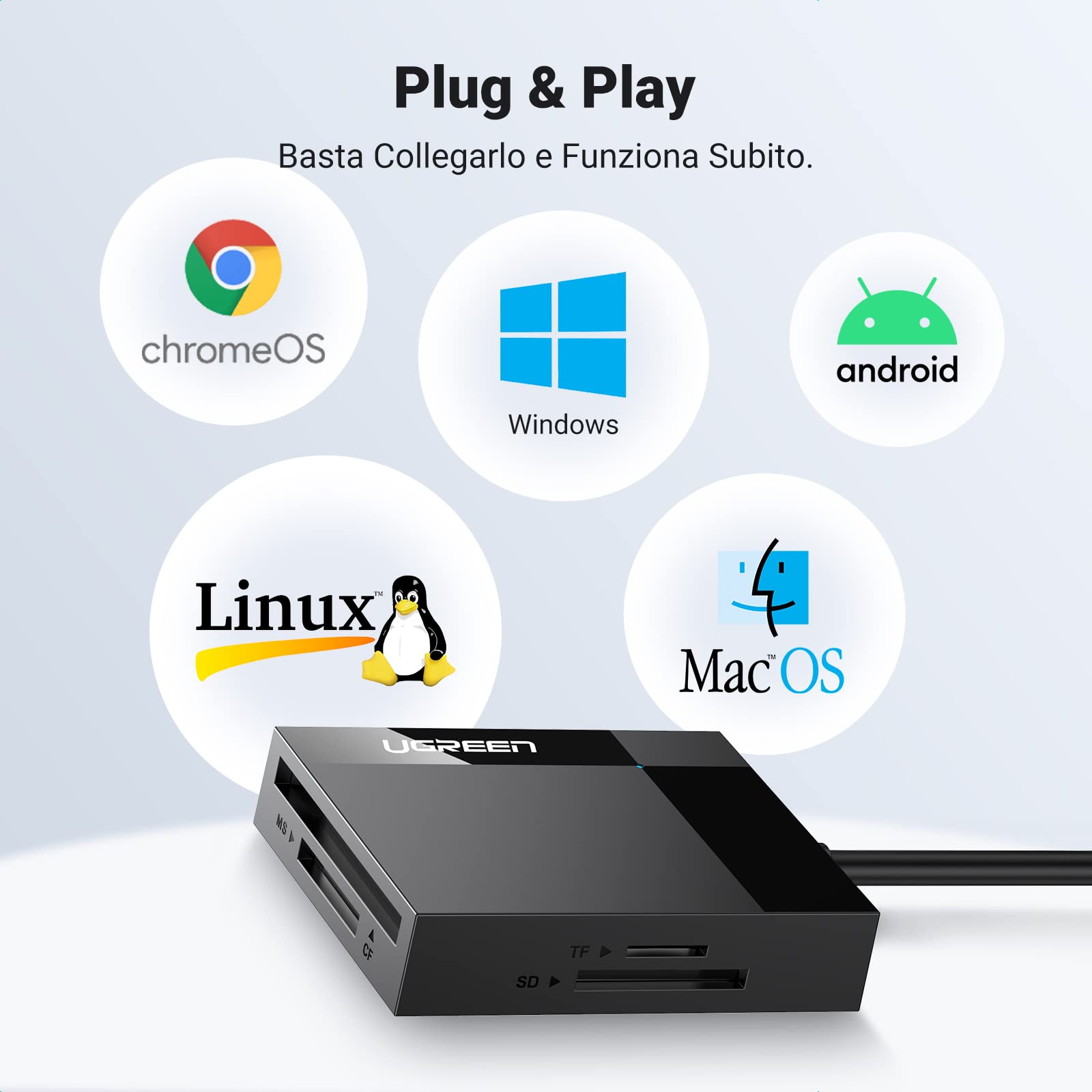 ugreen-lettore-schede-sd-tf-cf-ms-4-in-1-usb-c-104mb-s-fino-a-2tb image 6