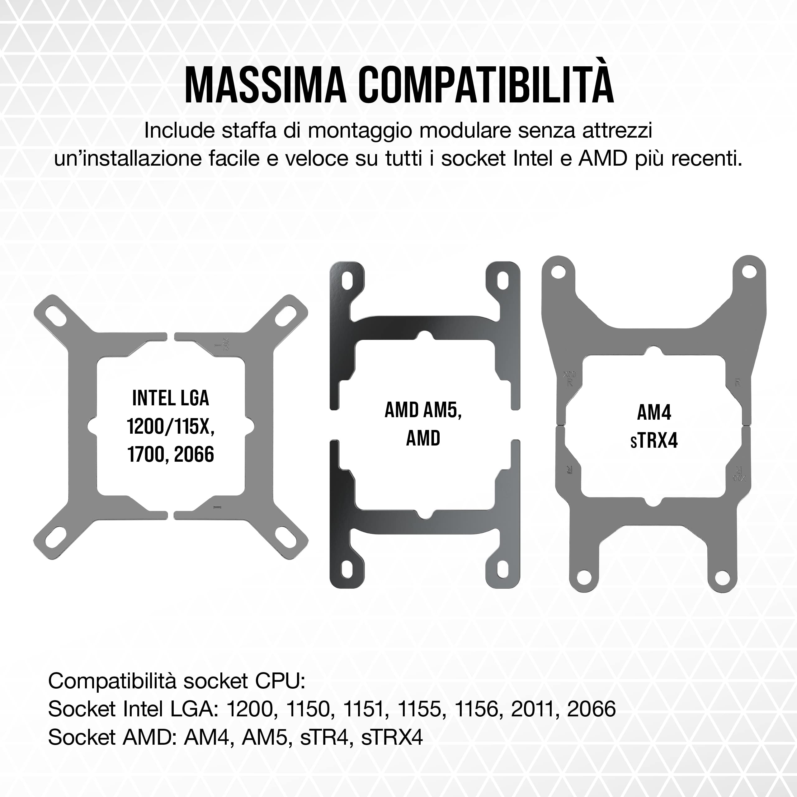 corsair-icue-h100i-elite-capellix-xt-dissipatore-a-liquido-240mm-bianco image 6