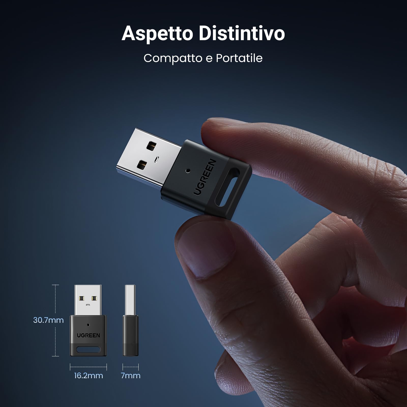 ugreen-adattatore-usb-bluetooth-5-3-per-pc-windows-con-5-dispositivi image 6