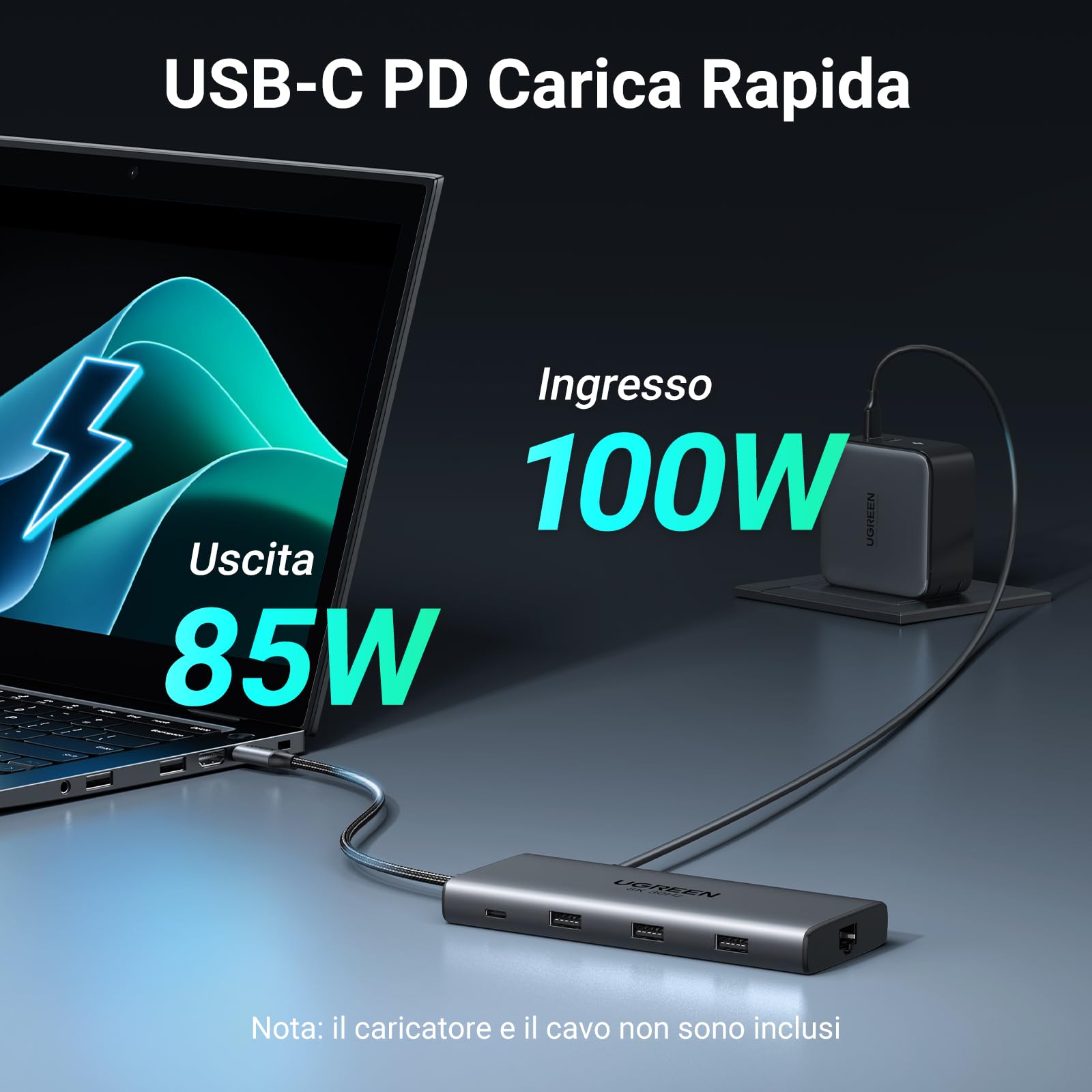 ugreen-revodok-pro-210-hub-usb-c-10-in-1-doppio-hdmi-4k60hz-8k30hz image 6