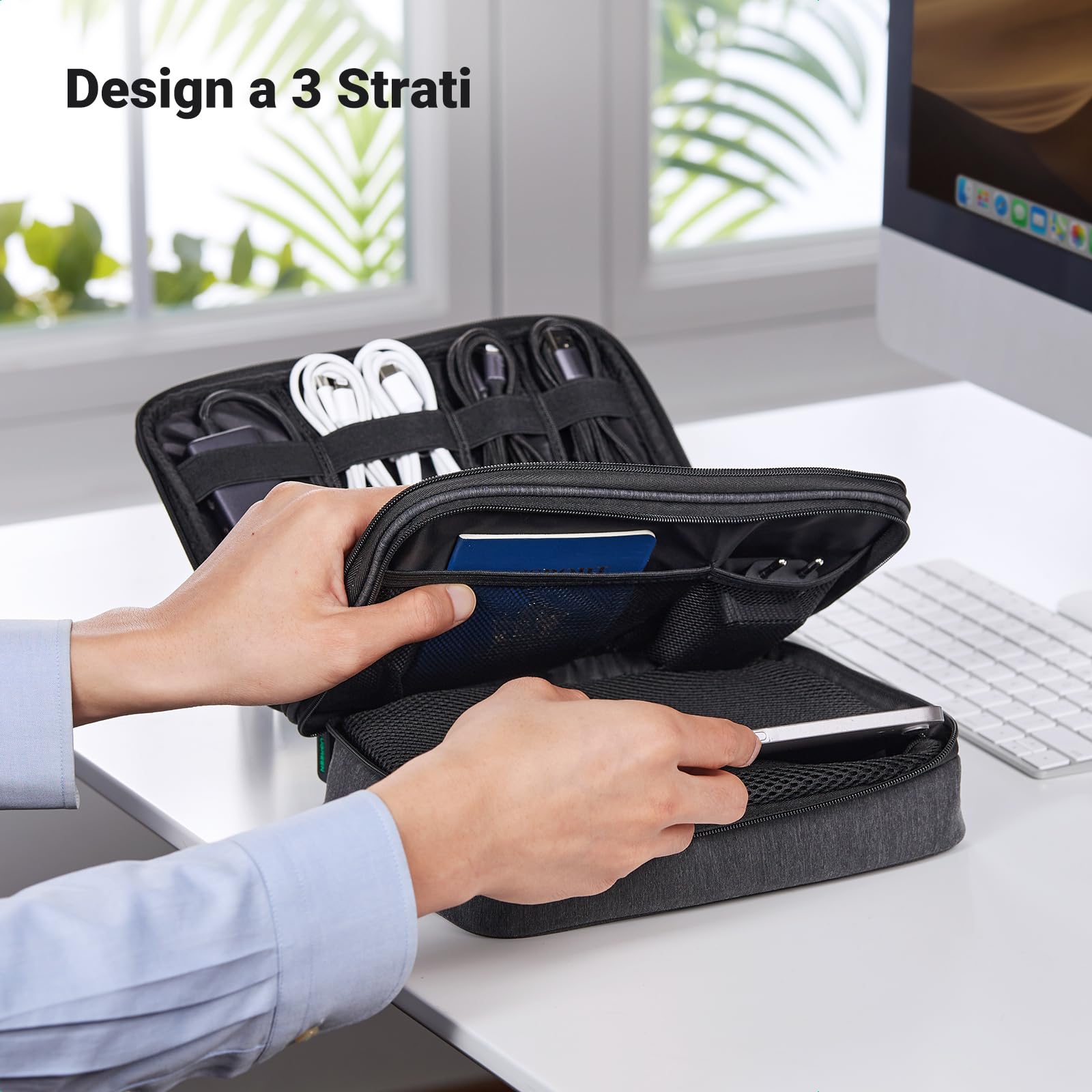 ugreen-borsa-organizer-cavi-elettronici-da-viaggio-25x17x8-cm-doppio-strato-impe image 6