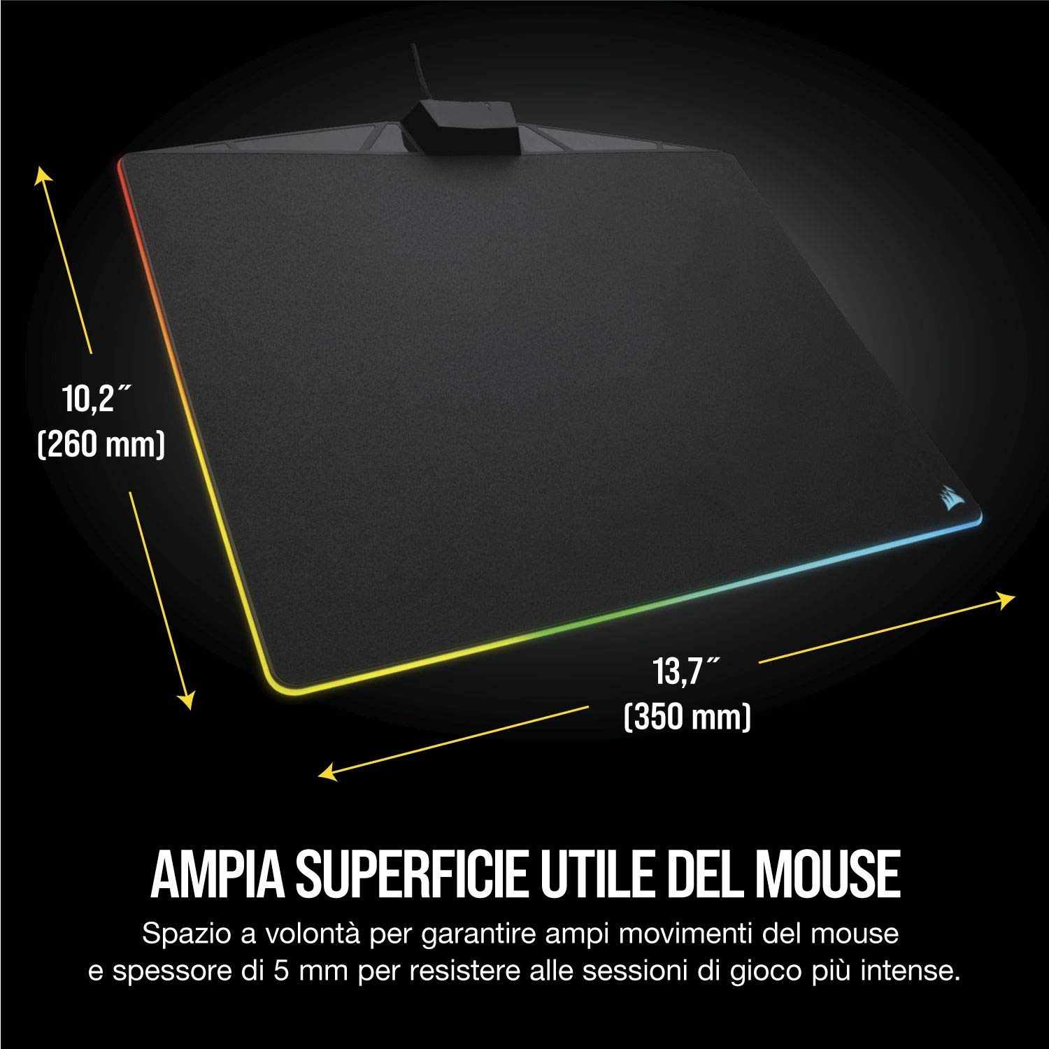 corsair-mm800-polaris-tappetino-mouse-gaming-rigido-rgb-medio-nero image 3