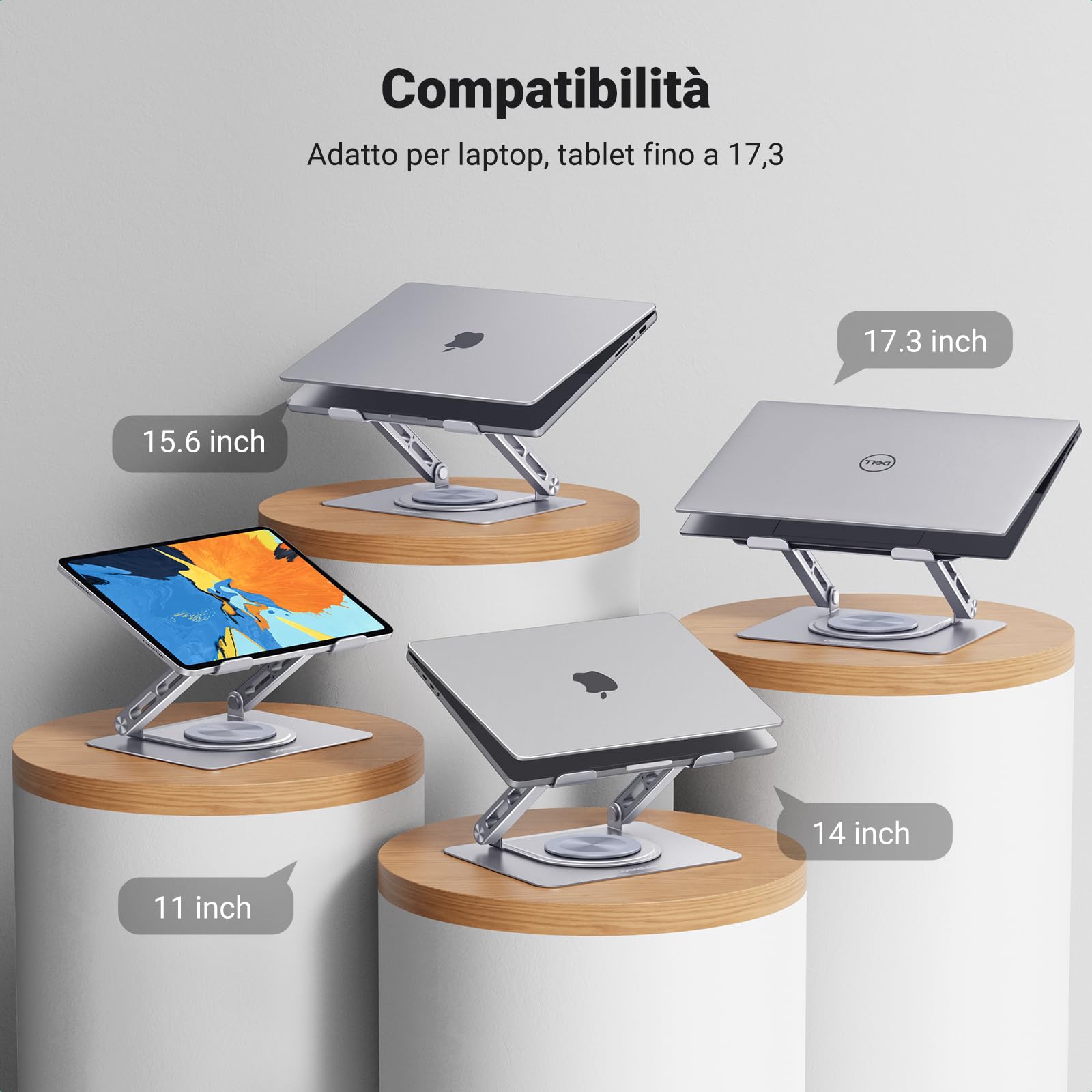 ugreen-supporto-laptop-pieghevole-regolabile-10-17-alluminio-360 image 5