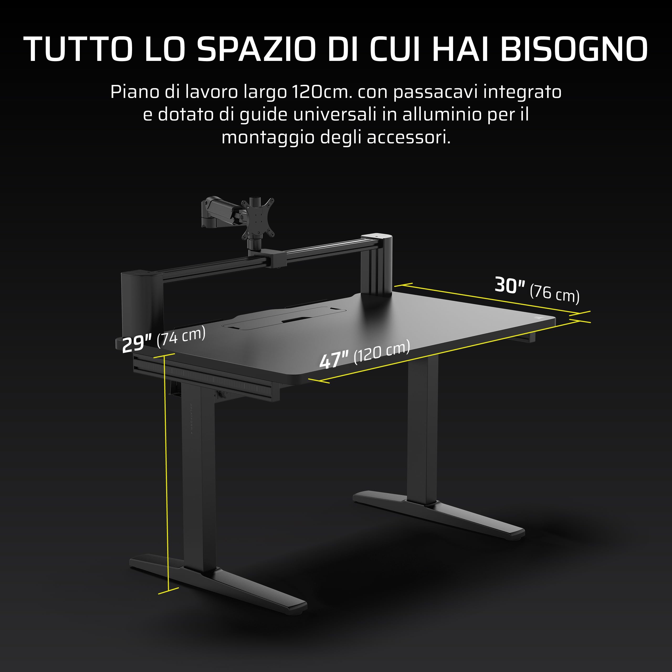 corsair-platform-4-scrivania-gaming-120x76cm-altezza-fissa-nero image 2