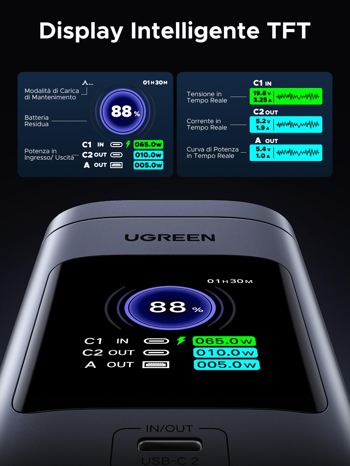 ugreen-nexode-pro-qi2-15w-power-bank-20000mah-pd-100w-4-in-1 image 7