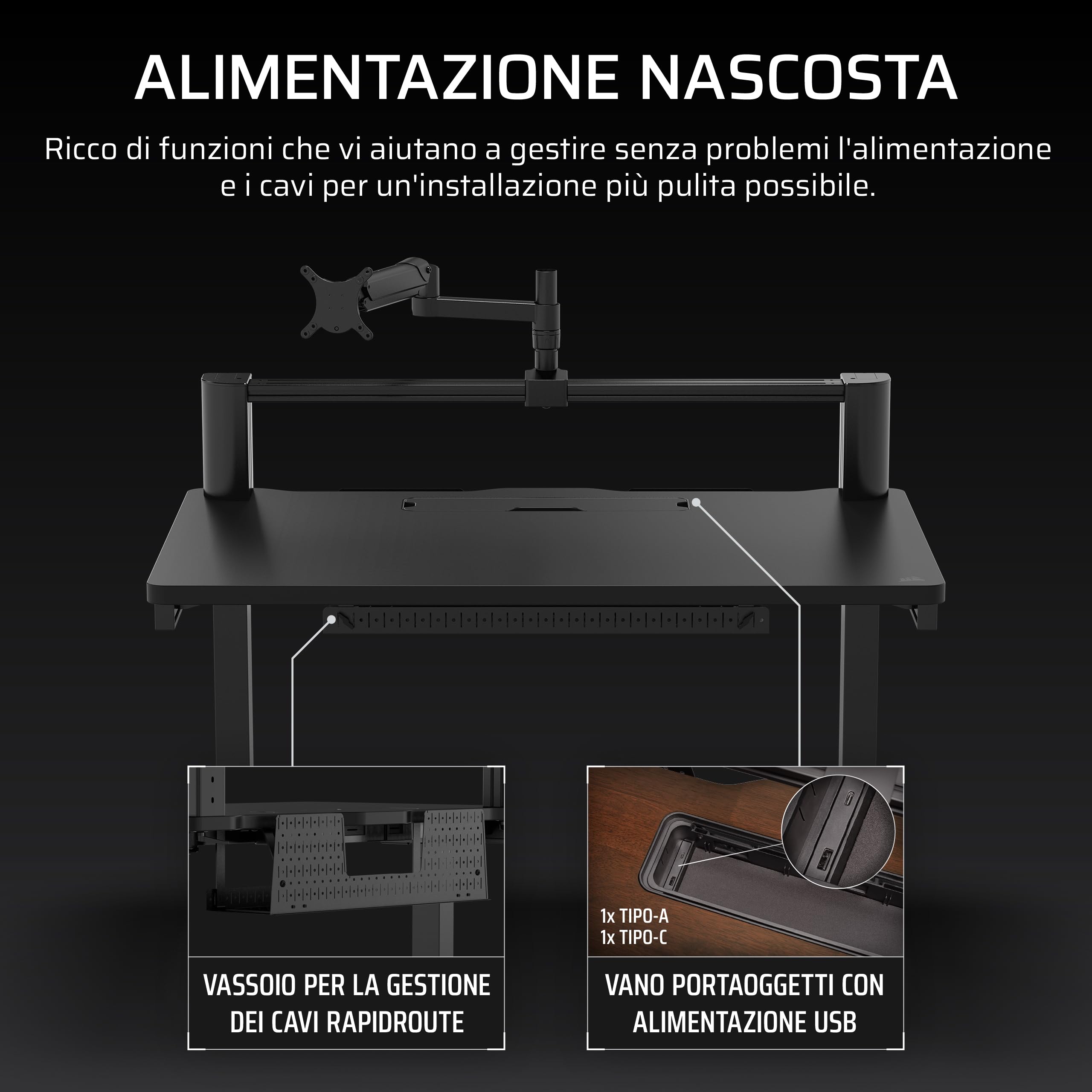 corsair-platform-4-scrivania-gaming-120x76cm-altezza-fissa-nero image 5