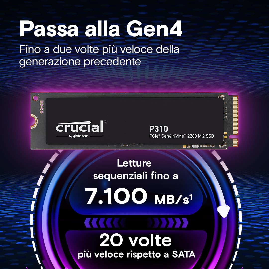 crucial-p310-2tb-m-2-2280-pcie-gen4-nvme-ssd-fino-a-7100mb-s image 2