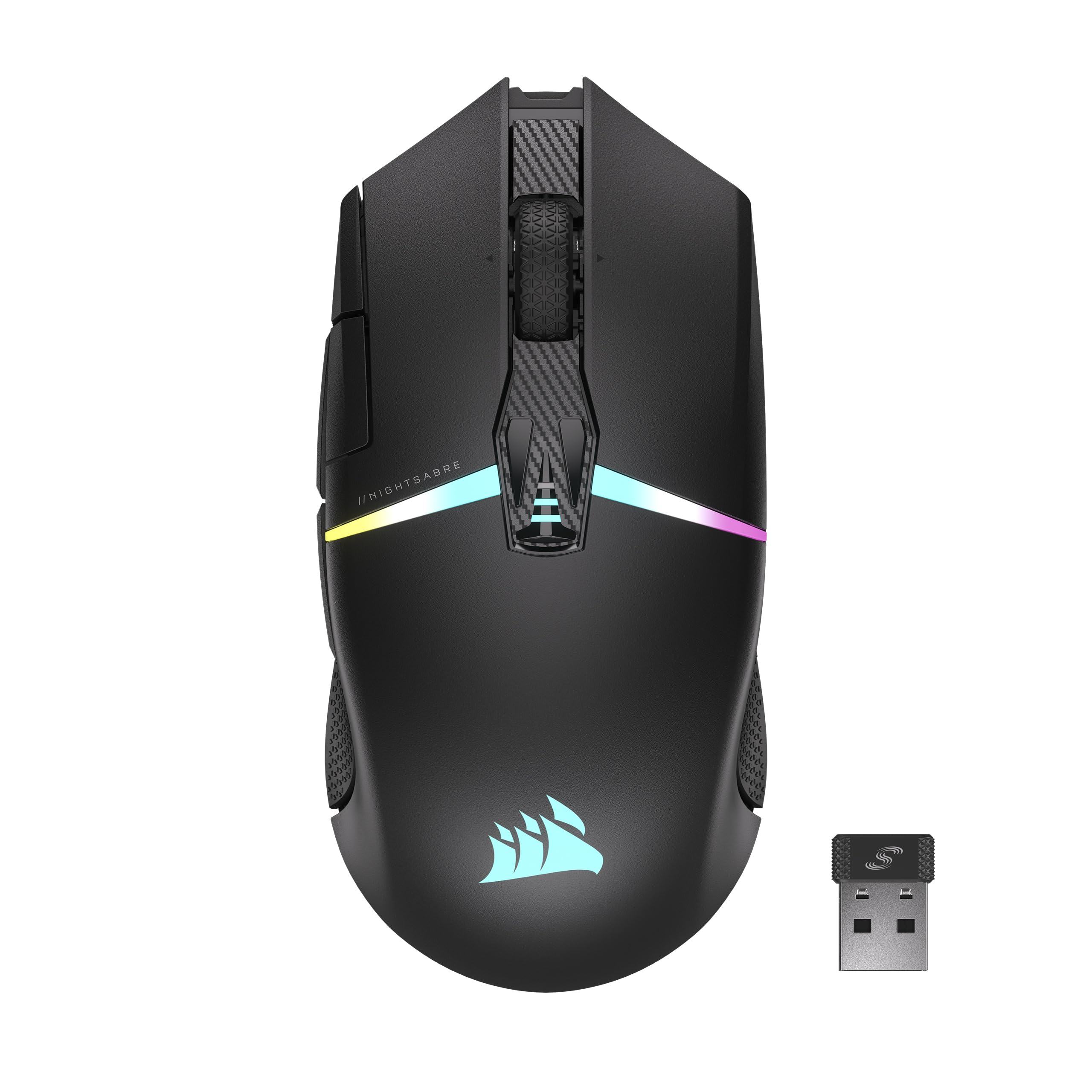 corsair-nightsabre-rgb-wireless-mouse-da-gioco-fps-moba-26000-dpi-nero image 1