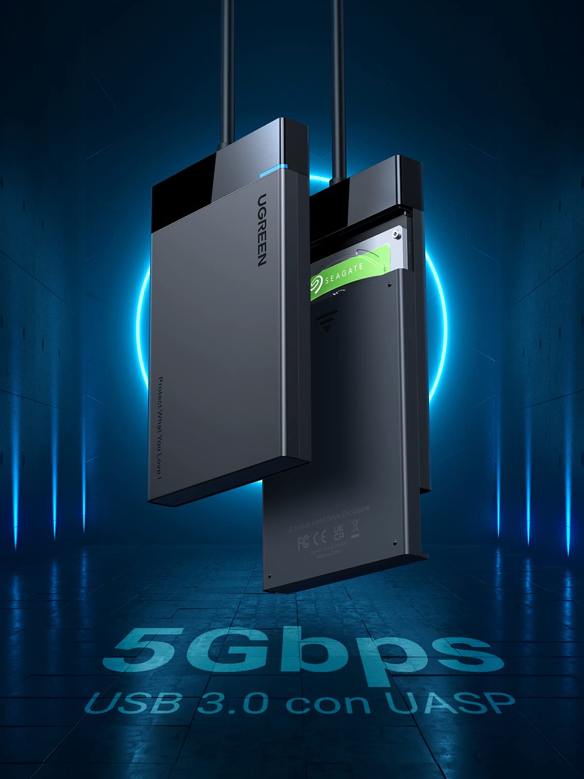ugreen-case-esterno-ssd-hdd-2-5-usb-3-0-uasp-5gbps-sata image 2