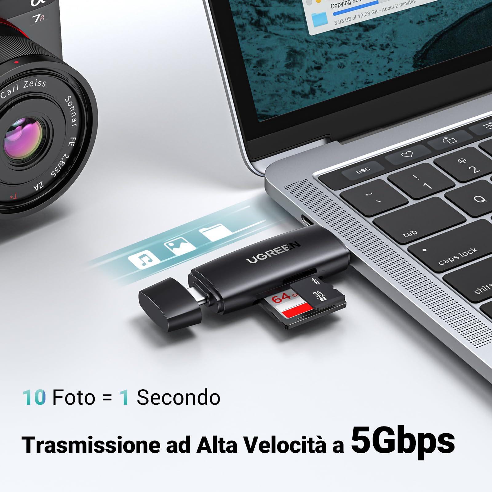ugreen-lettore-schede-sd-tf-2in1-usb-3-0-usb-c-5gbps image 3