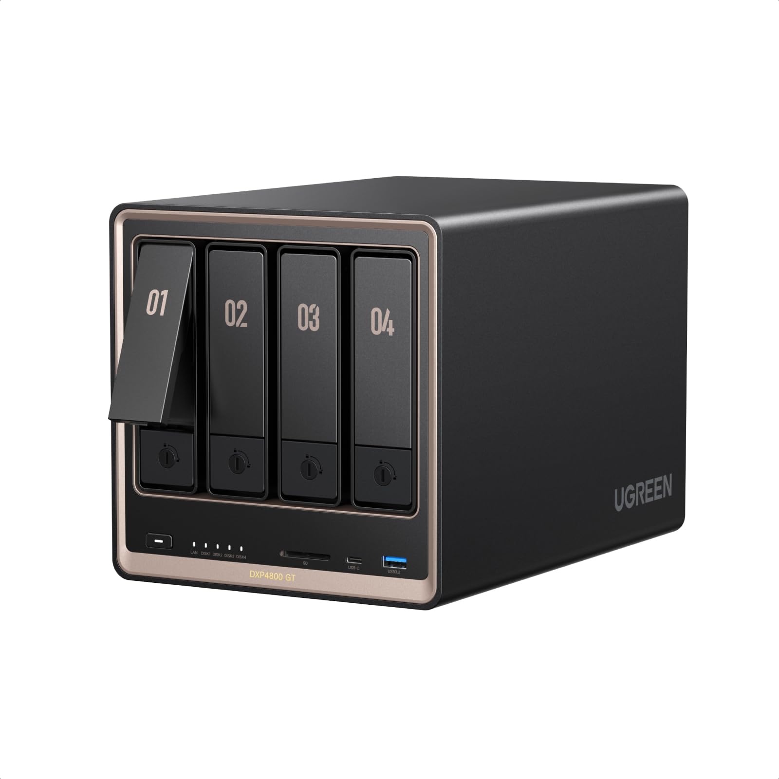 ugreen-nasync-dxp4800-gt-nas-4-vani-amd-ryzen-r2514-doppia-10gbe-senza-hdd image 1