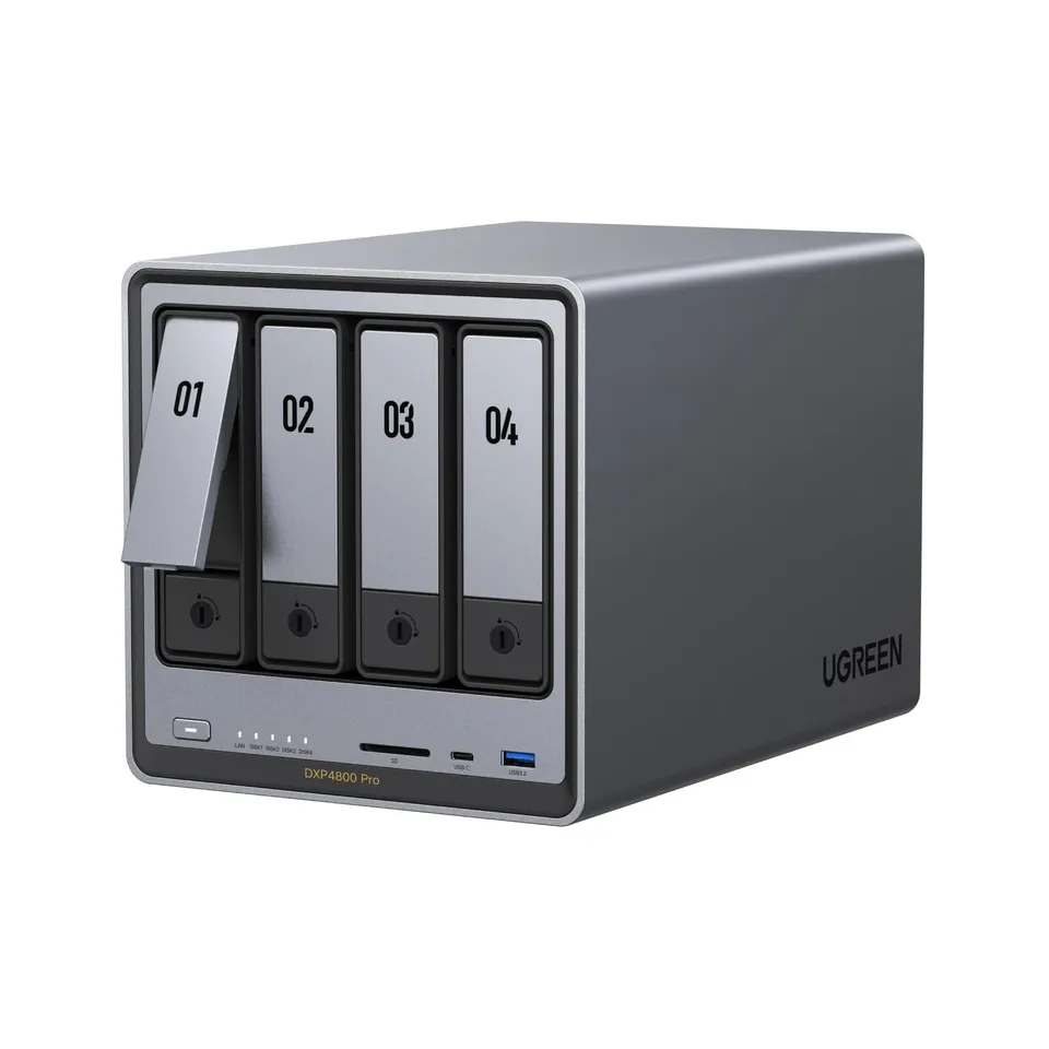 ugreen-nasync-dxp4800-pro-nas-4-vani-senza-hdd-intel-core-i3-1315u-10gbe image 1