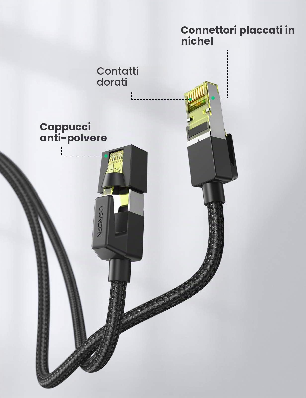 ugreen-cavo-ethernet-cat-7-10gbps-600mhz-nylon-5m-rj45 image 6