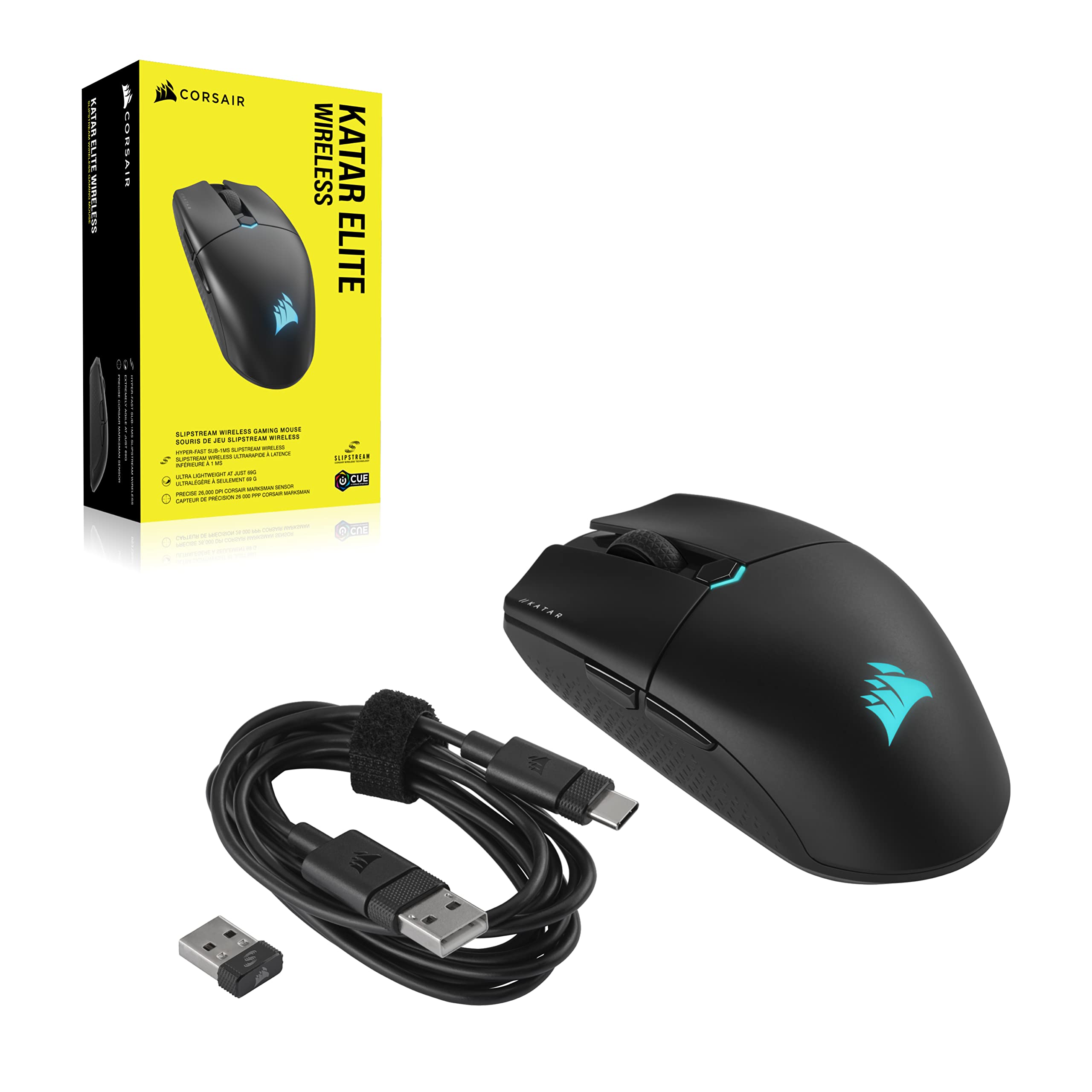 corsair-katar-elite-wireless-mouse-gaming-nero-26-000-dpi image 8