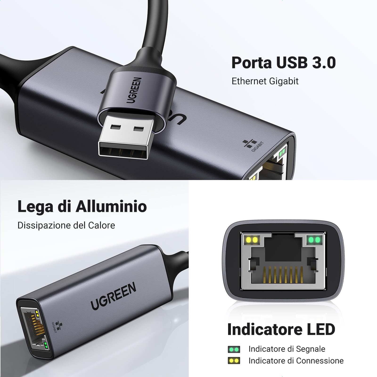 ugreen-adattatore-ethernet-usb-3-0-gigabit-1000-mbps-in-alluminio-nero image 4