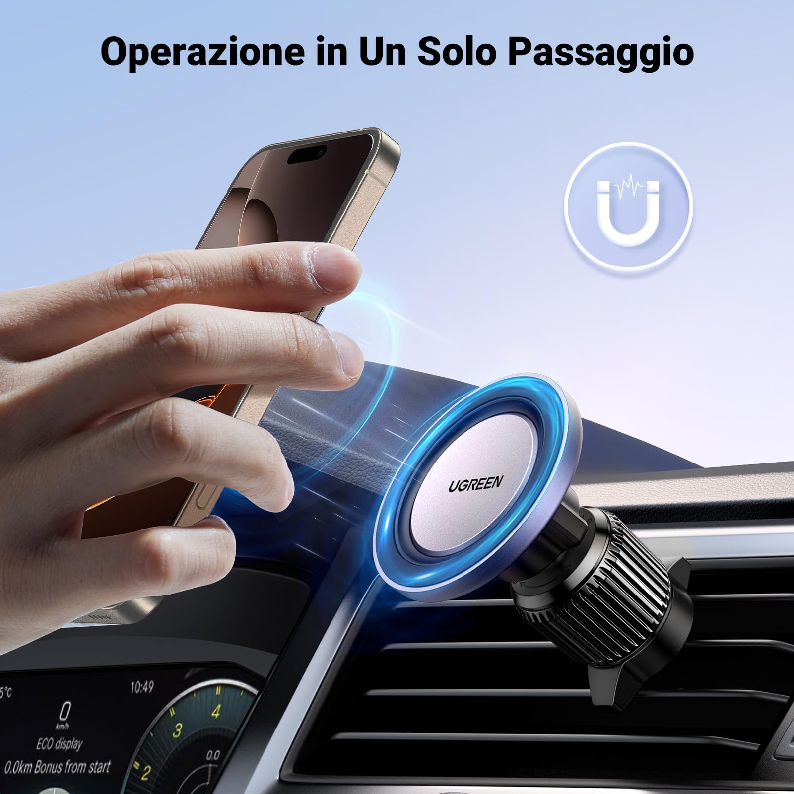 ugreen-supporto-magnetico-auto-magsafe-per-bocchetta-con-20-magneti-n52 image 4