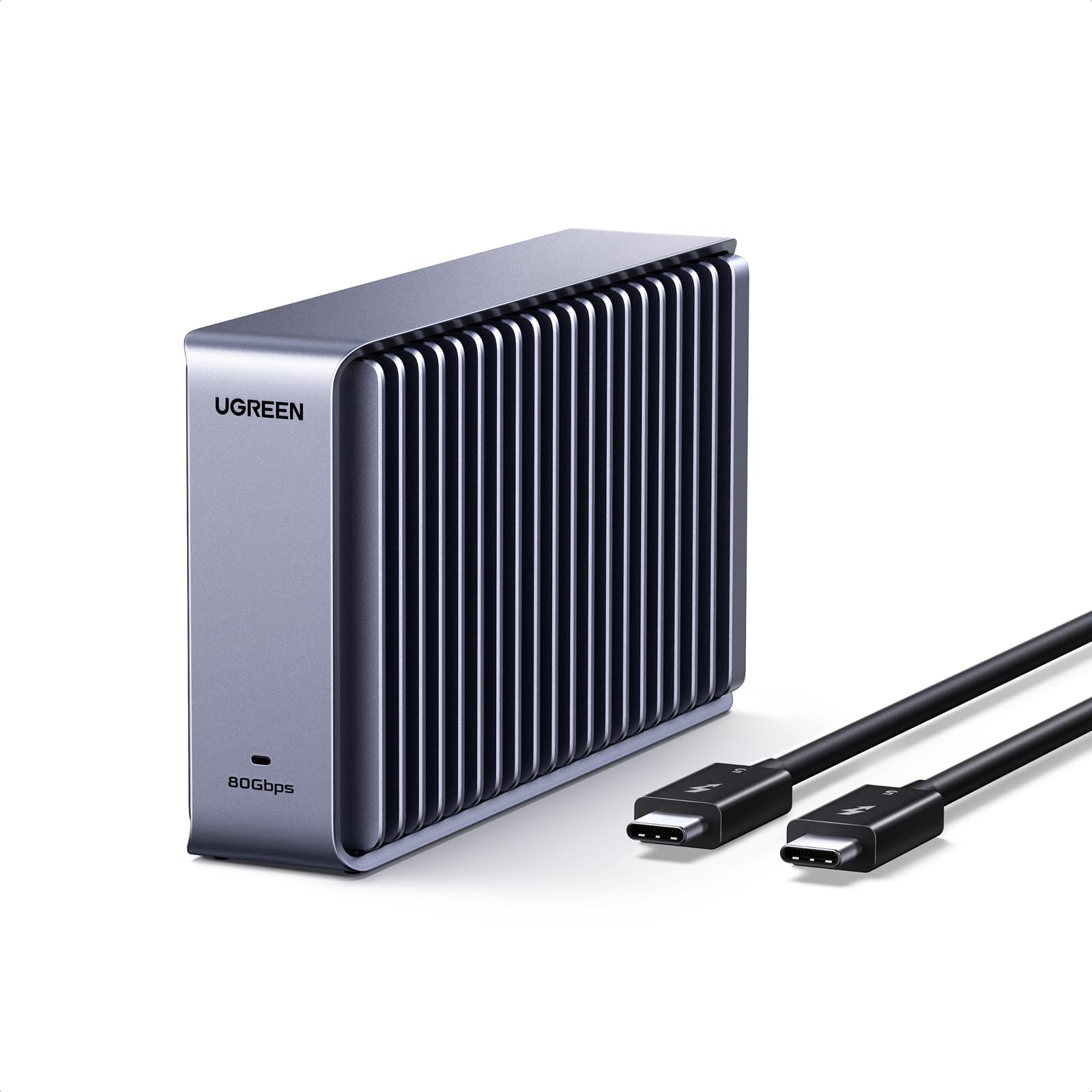 ugreen-case-per-ssd-m-2-nvme-80-gbps-thunderbolt-5-4-con-dissipatore-in-allumini image 1