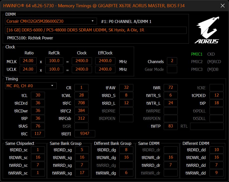 XMP perfetto a 6000MHz
