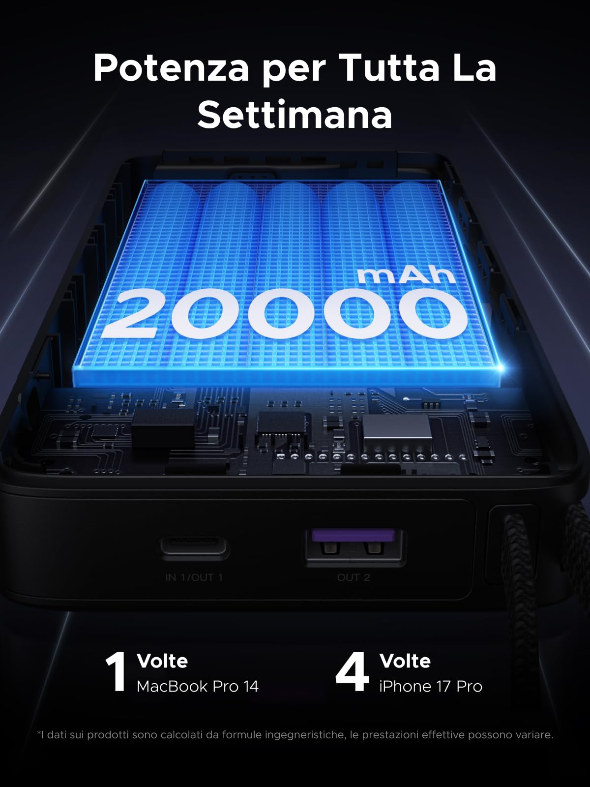 ugreen-nexode-67w-power-bank-20000mah-pd-65w-xiaomi-67w-con-cavo-usb-c-e-display image 2