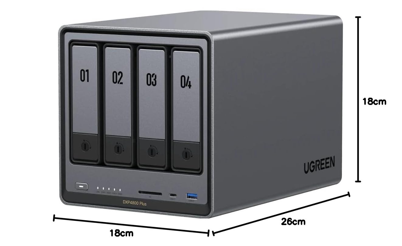 ugreen-nasync-dxp4800-plus-nas-4-bay-16tb-con-4x-wd-4tb-hdd image 2