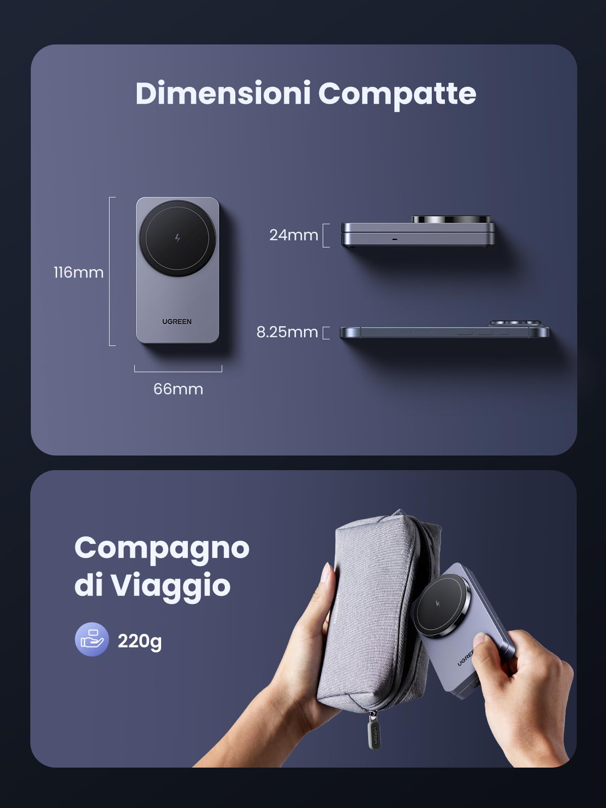 ugreen-magflow-stazione-ricarica-magnetica-2-in-1-per-iphone-e-airpods image 8