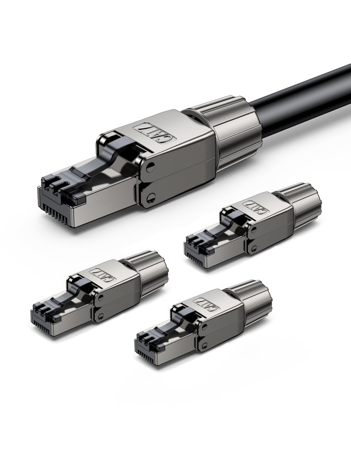 ugreen-connettore-ethernet-cat-7-schermato-spina-rj45-10gbps-poe-confezione-da-4 image 1