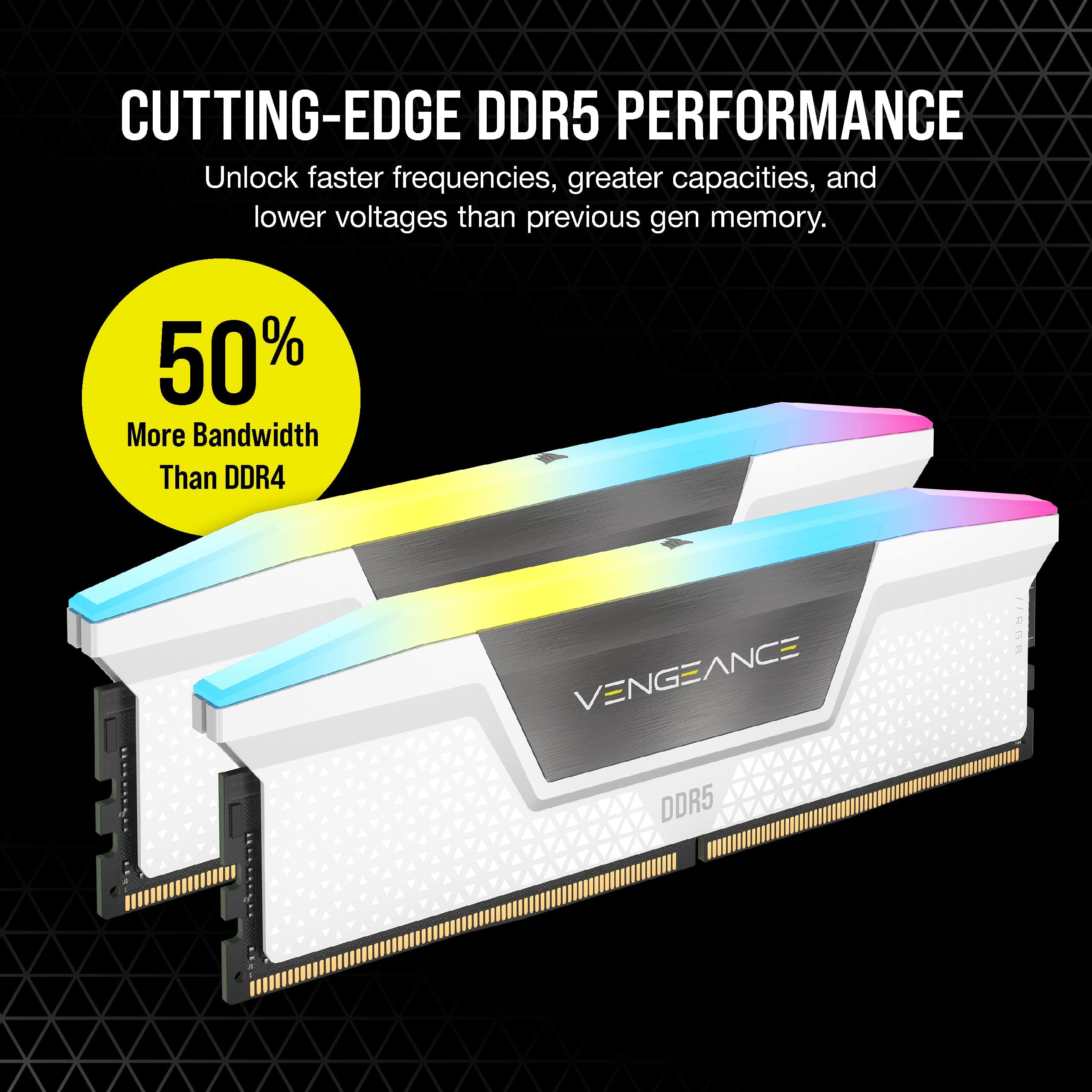 corsair-vengeance-rgb-ddr5-32gb-2x16gb-6000mhz-cl40-intel-xmp-3-0-bianco-cmh32gx image 4