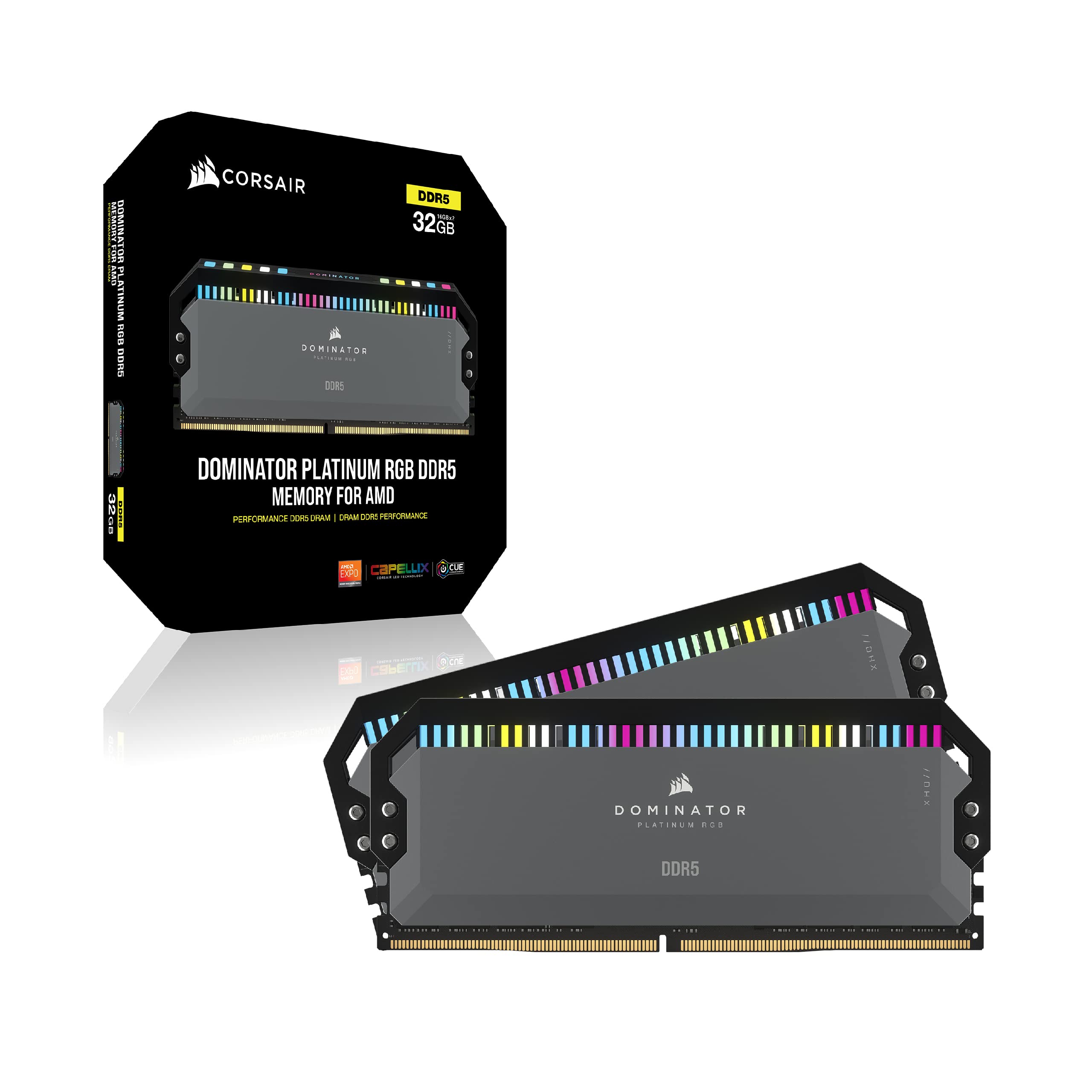 corsair-dominator-platinum-rgb-ddr5-ram-32gb-2x16gb-6000mhz-cl30-amd-expo-grigio image 7