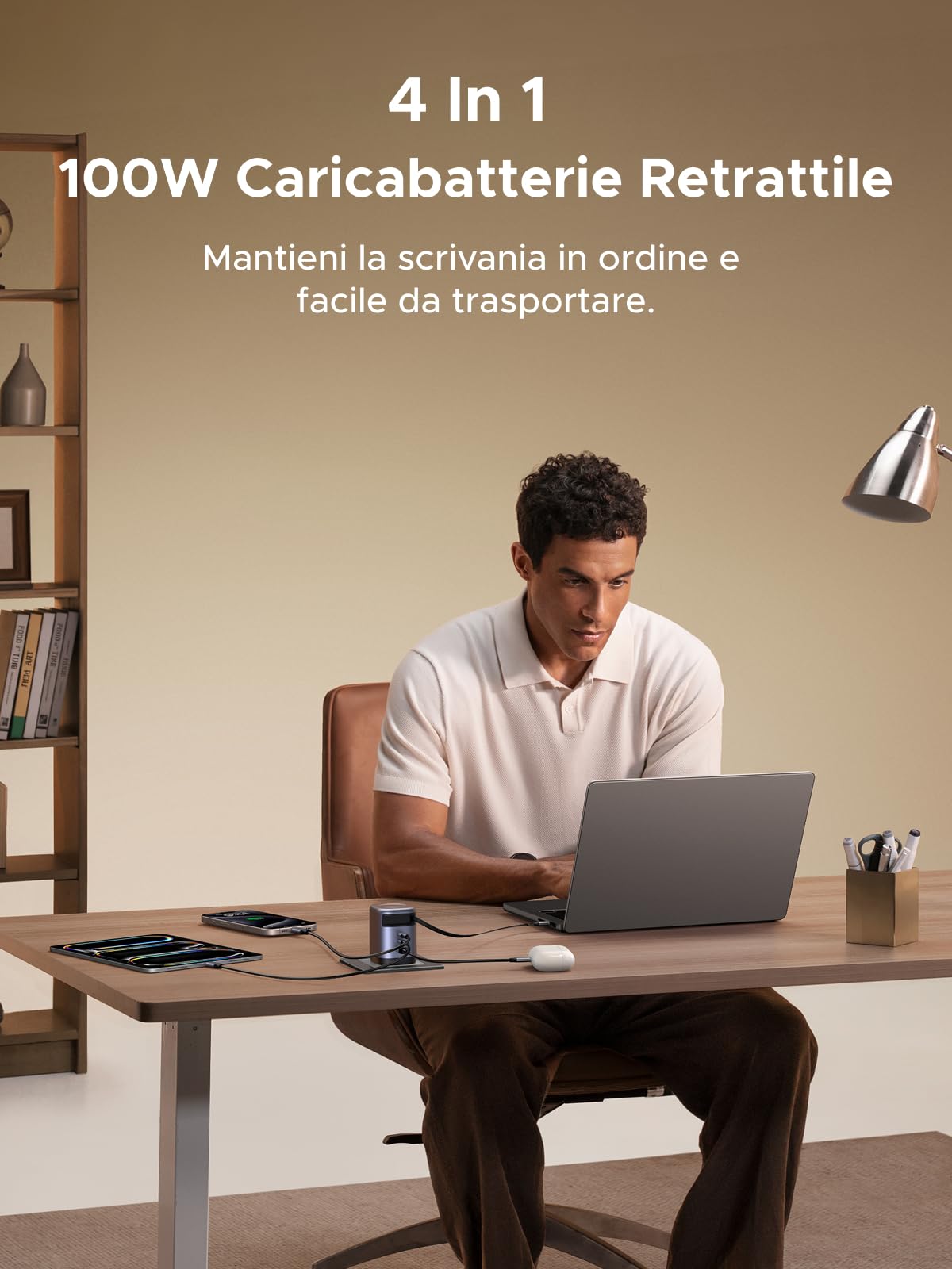 ugreen-nexode-100w-caricatore-usb-c-gan-retrattile-4-in-1 image 3
