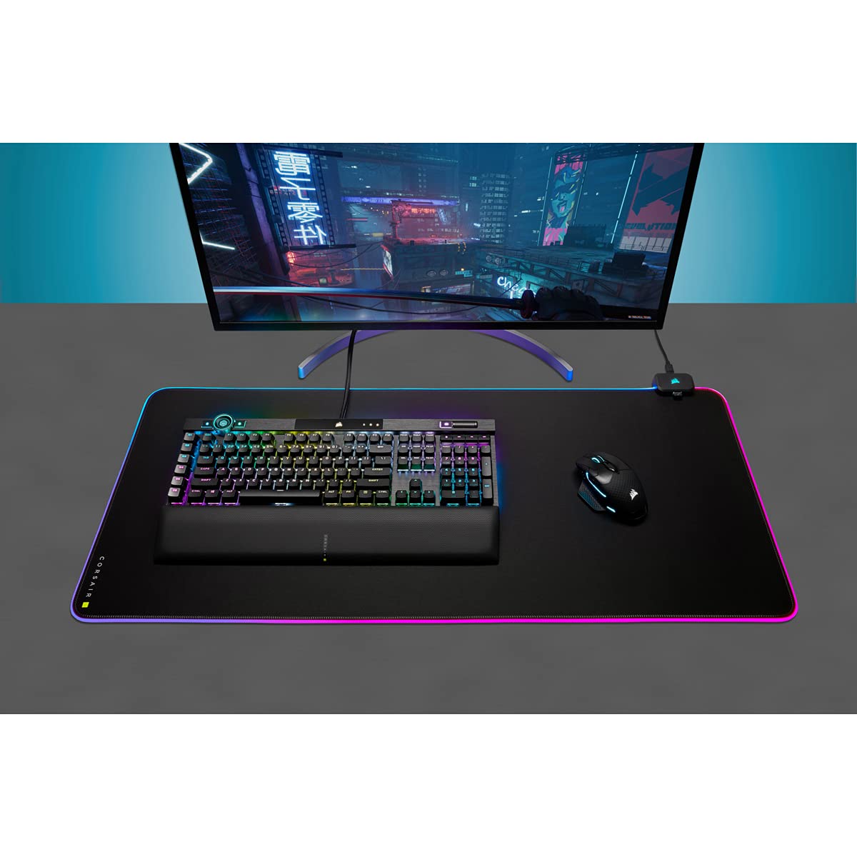 corsair-mm700-rgb-extended-tappetino-mouse-930x400mm-con-hub-usb-nero image 2